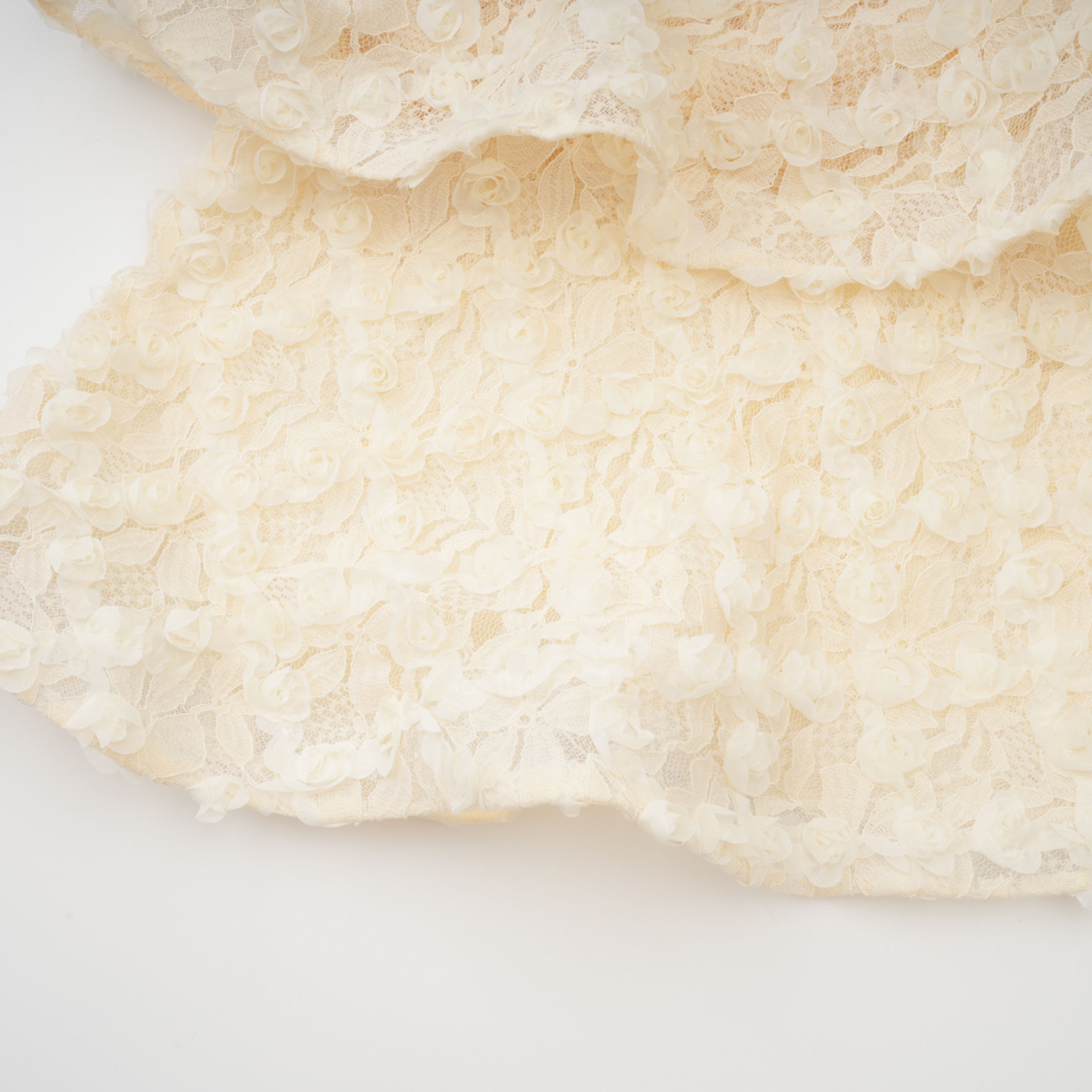 Halla Neutral Tiered Floral Lace Maxi Dress (Final Sale)