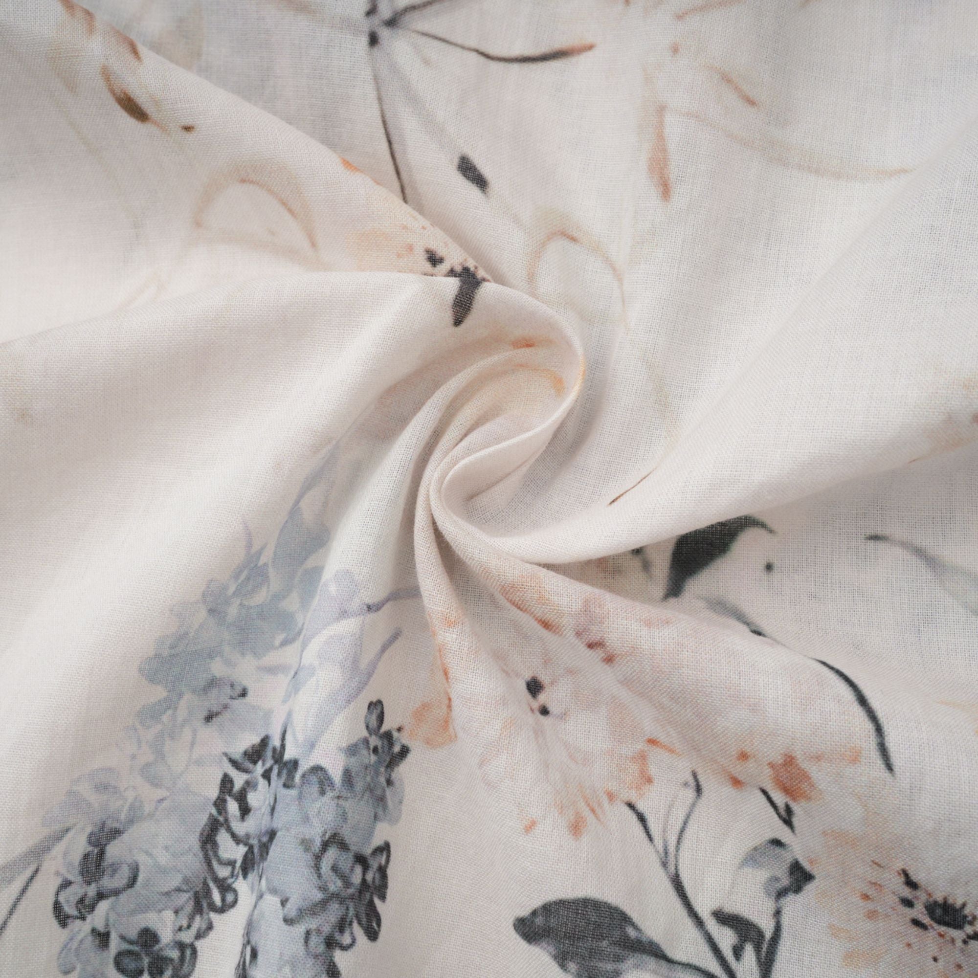 Héloïse White Floral Print Summer Midi Dress (Final Sale)