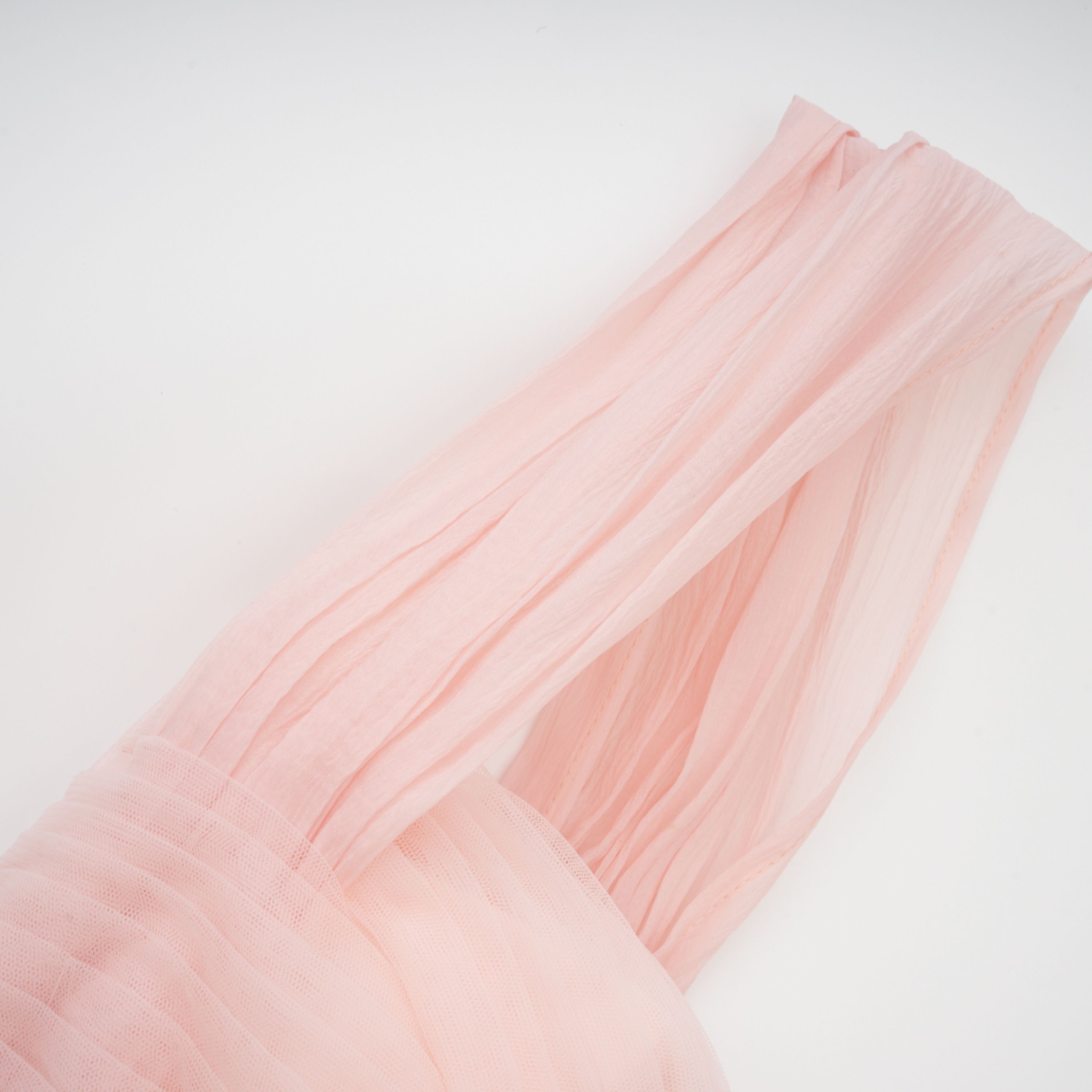 Pink Flounced Midi Dress