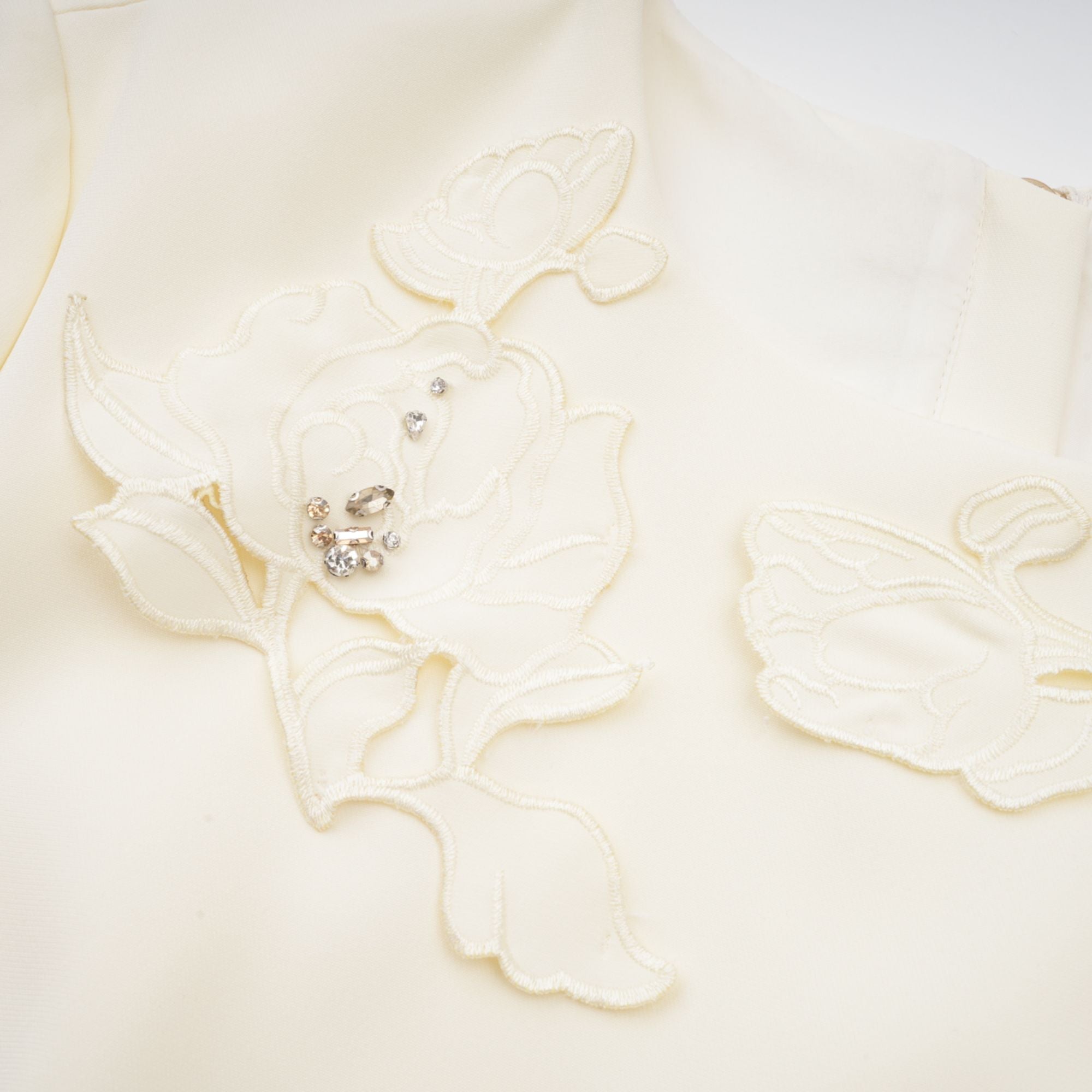 Coralie neutrals 3D-petal top & skirt matching set (Final Sale-US Only)