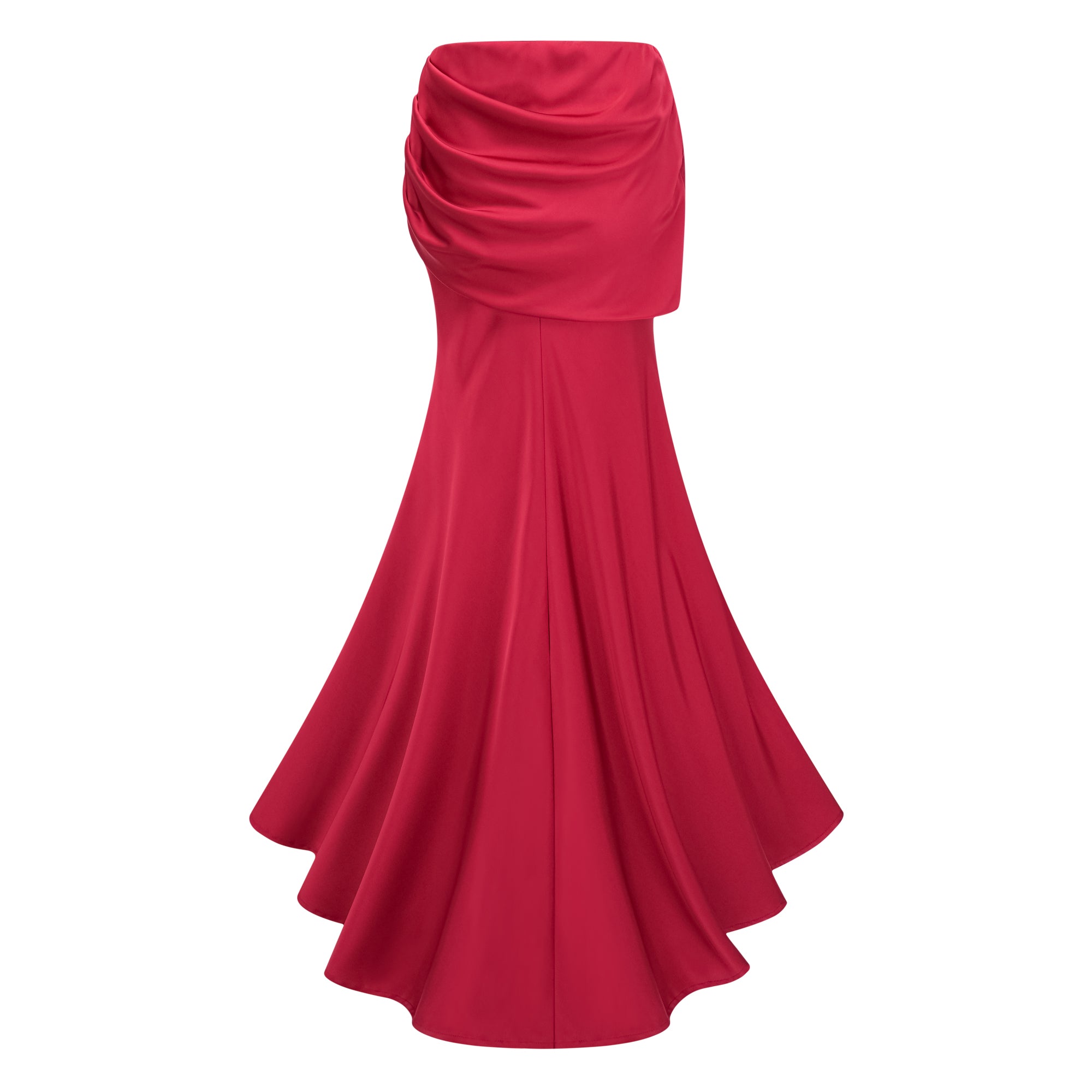 Olesya Red Lace Top & Ruched Skirt Set (Final Sale)