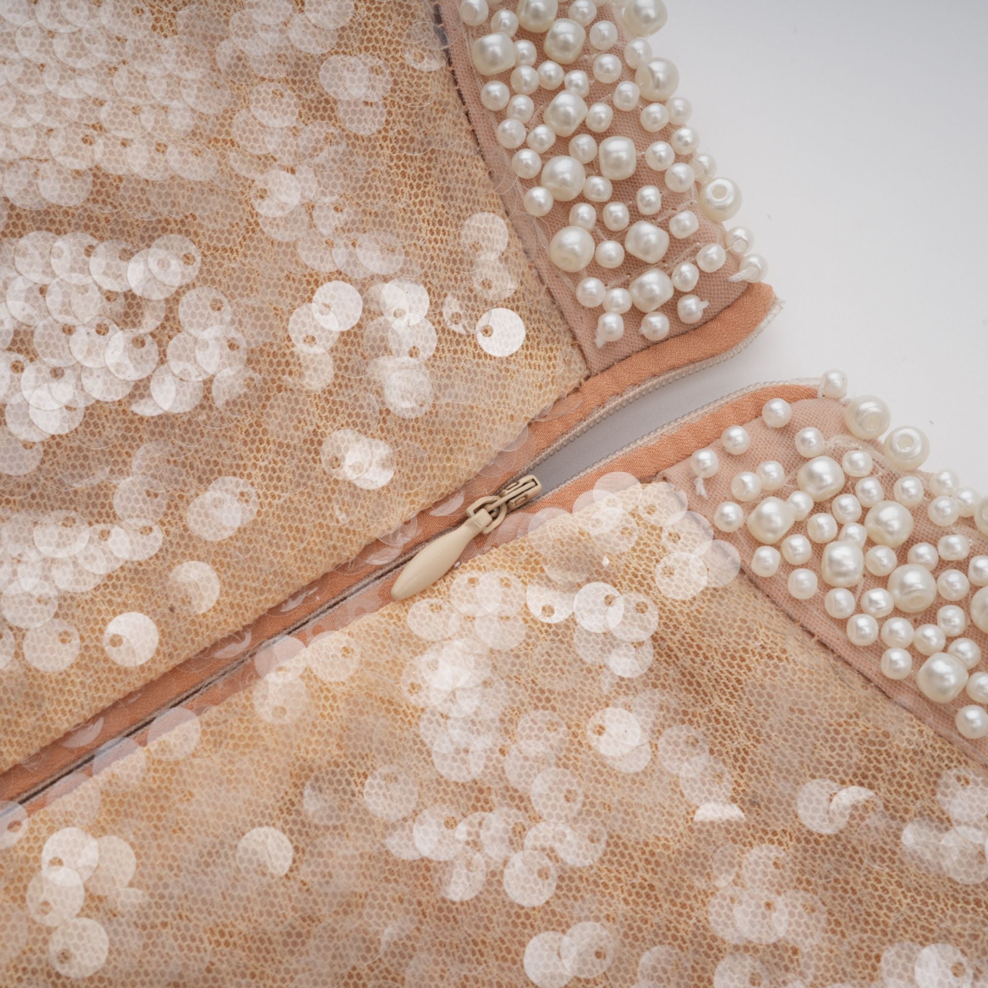 Ornella faux-pearl sequined midi dress (Final Sale)