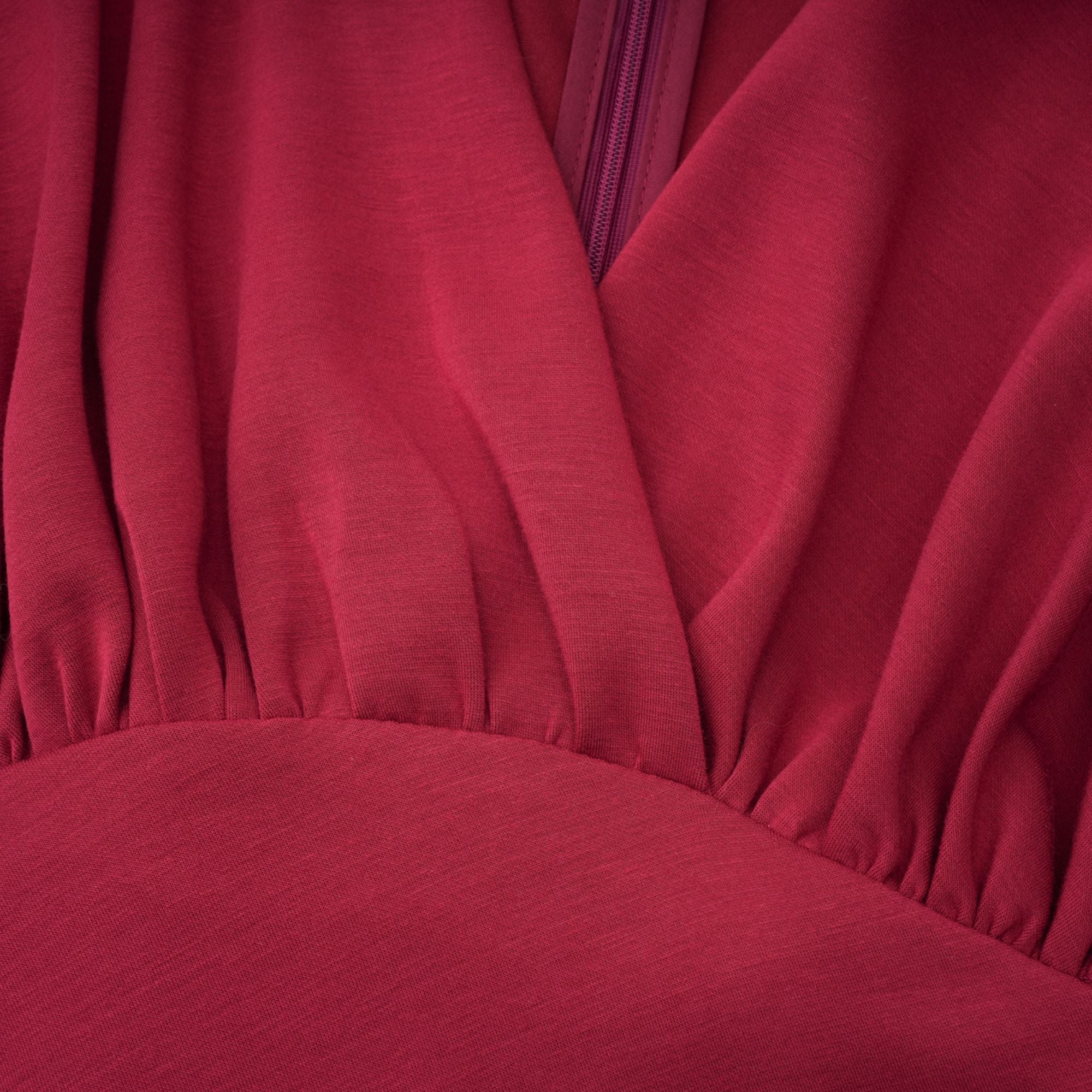 Margot Red Scarf Design Ruched Maxi Gown (Final Sale)