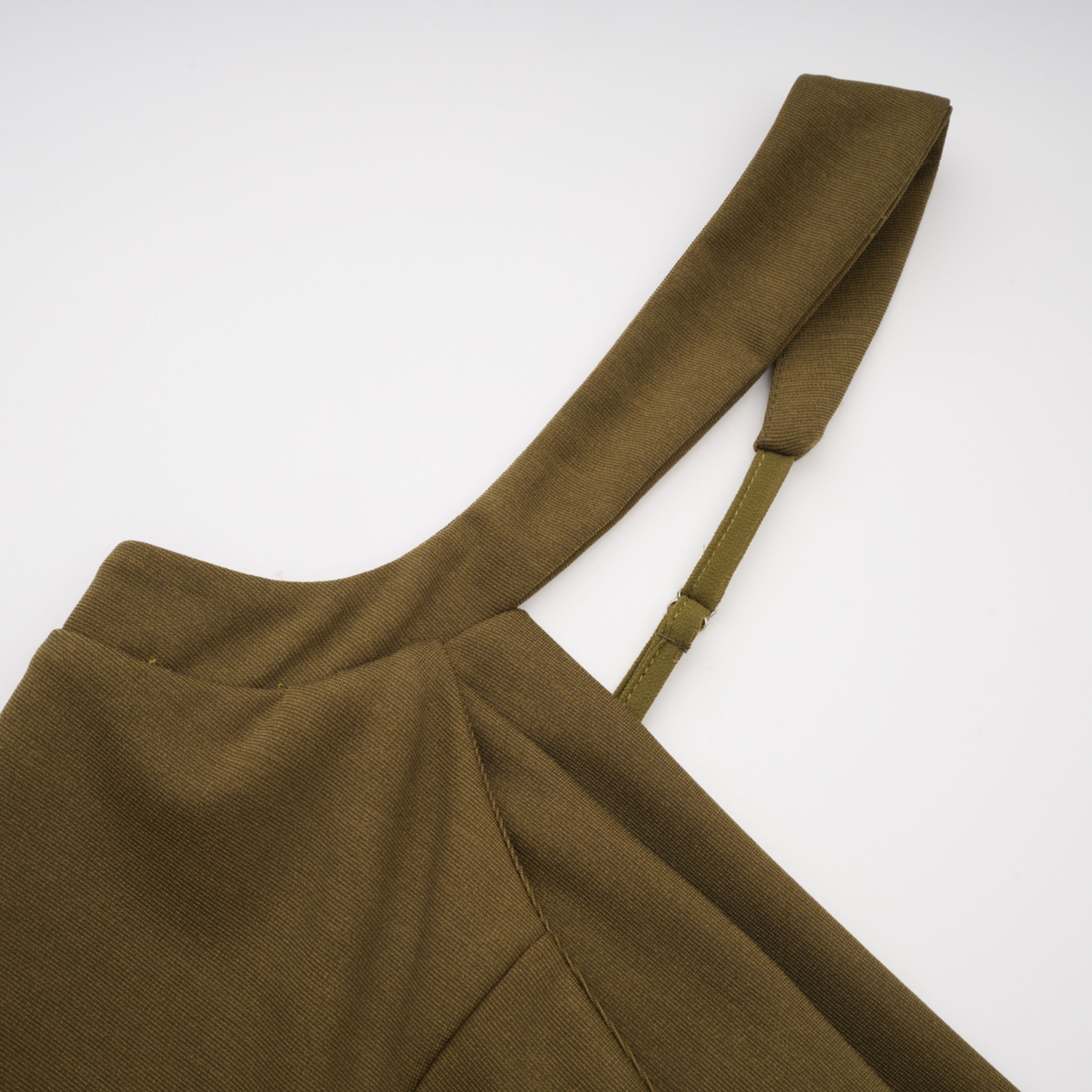 Sidonie Atrovirens Asymmetrical Maxi Gown (Without Gloves) (Final Sale)