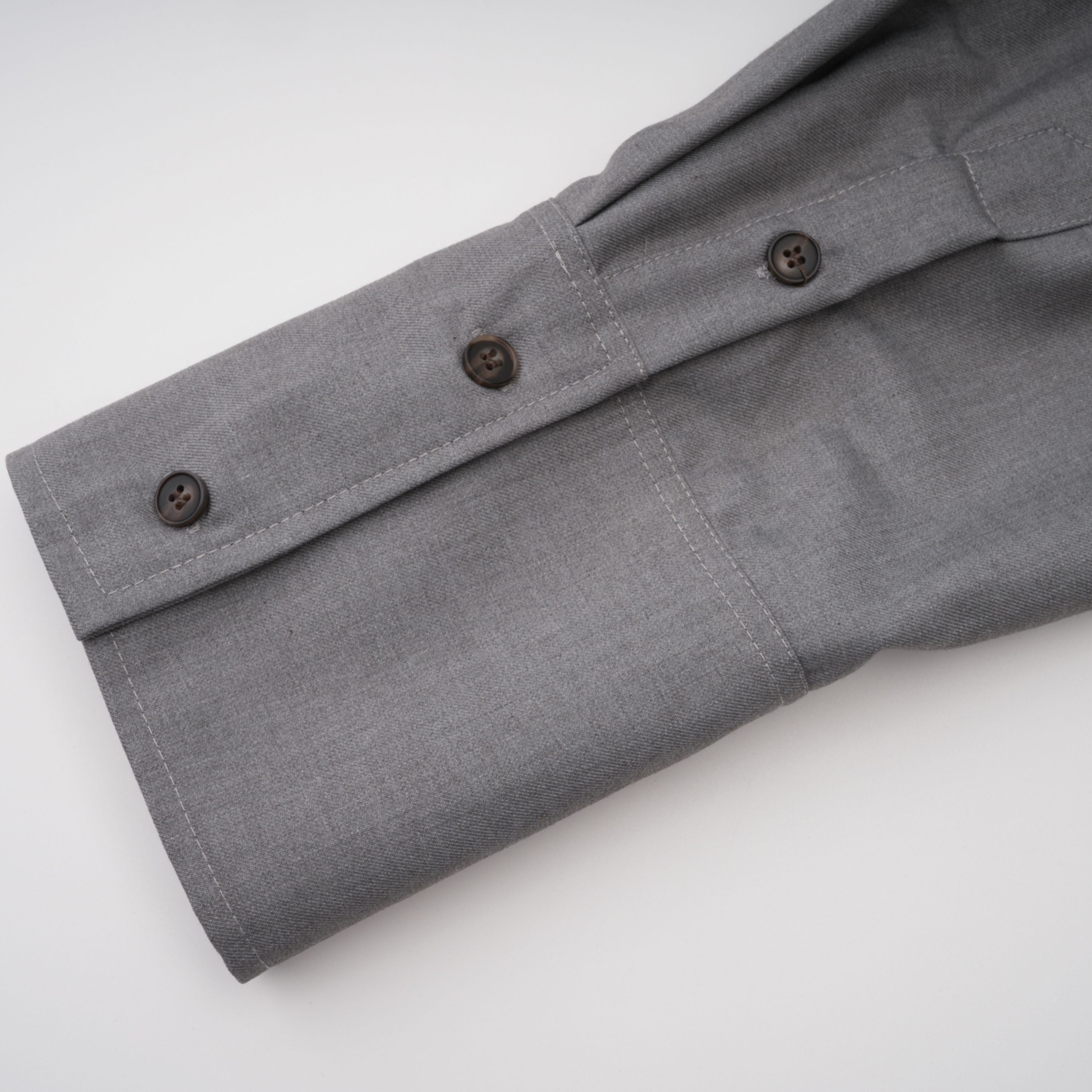 Cynthia Grey Asymmetrical Draped Shirt & Trousers Set