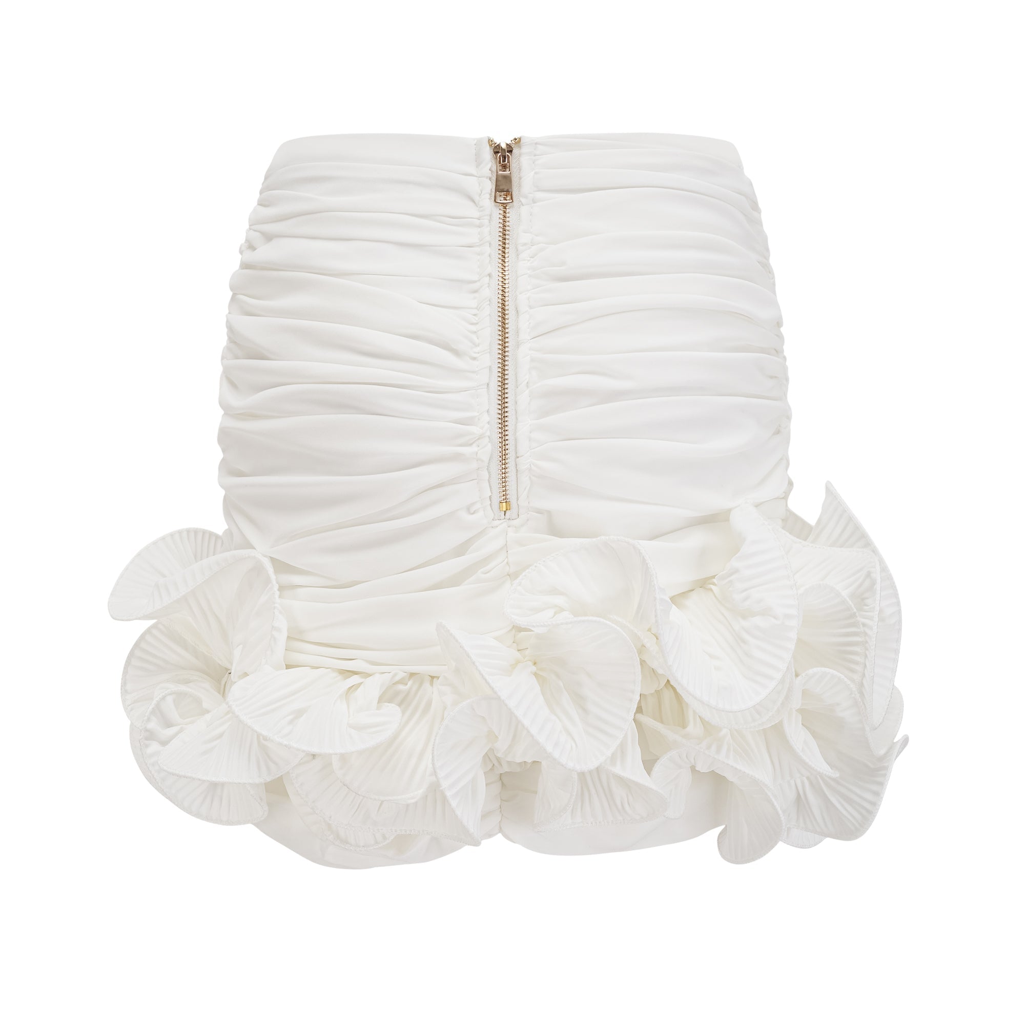 Sylvie ruched ruffled mini skirt (Final Sale)