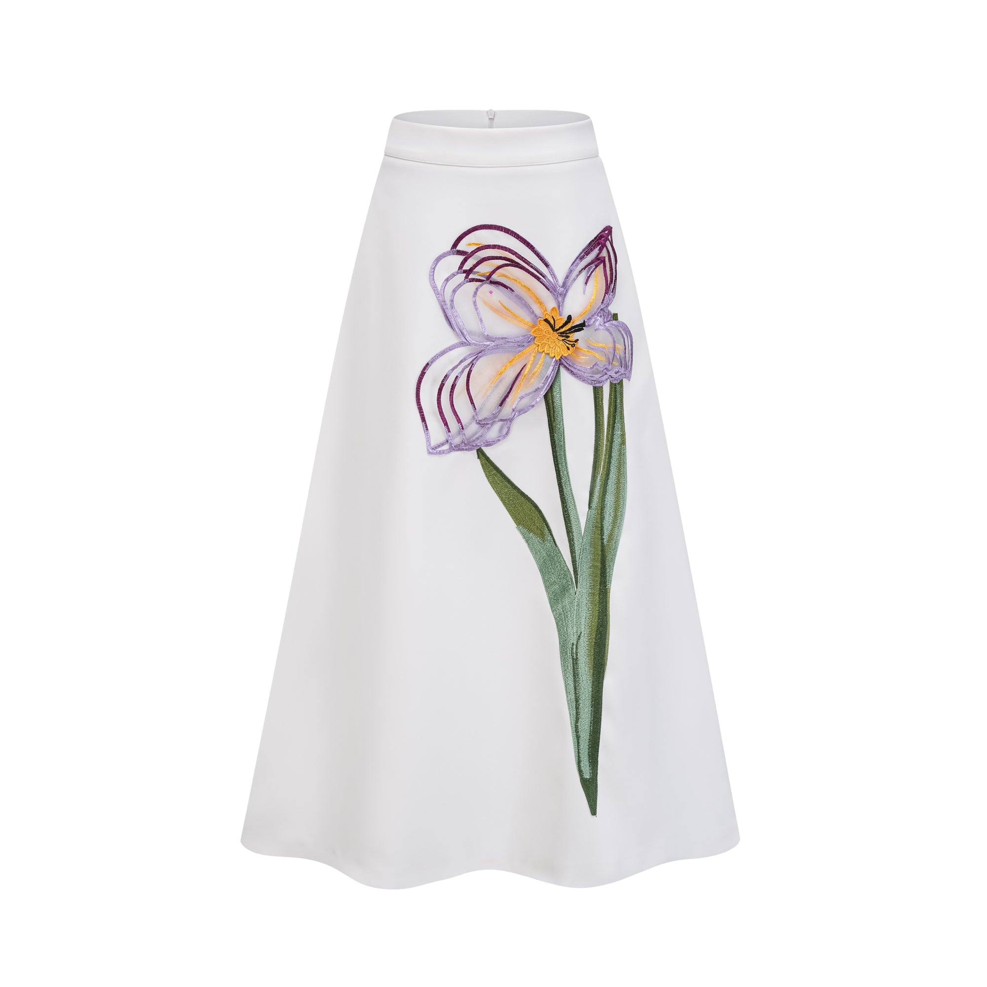 Irène White Sequin Floral Embroidered Matching Set (Final Sale-US Only)