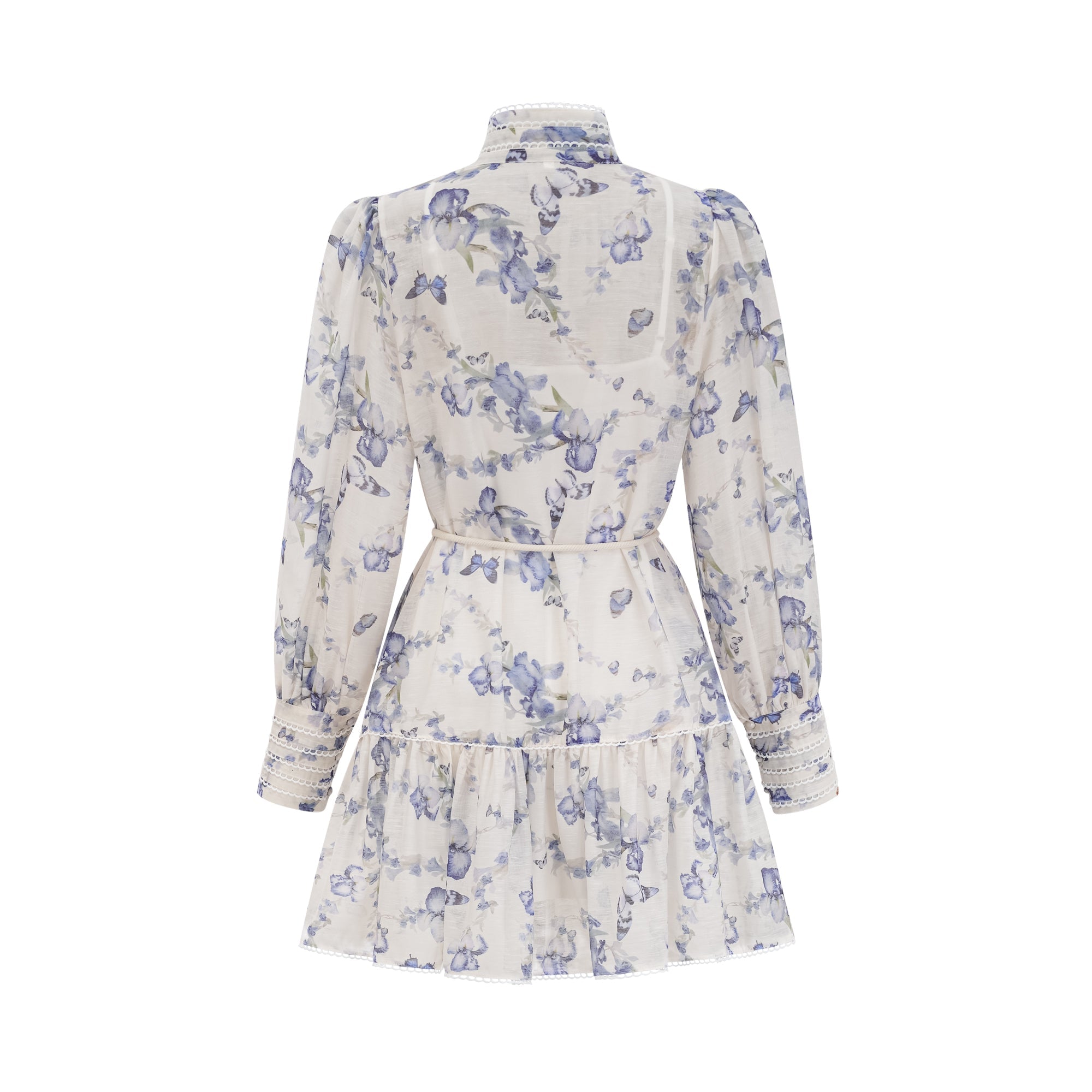 Blandine Floral-Print Flared Chiffon Mini Dress