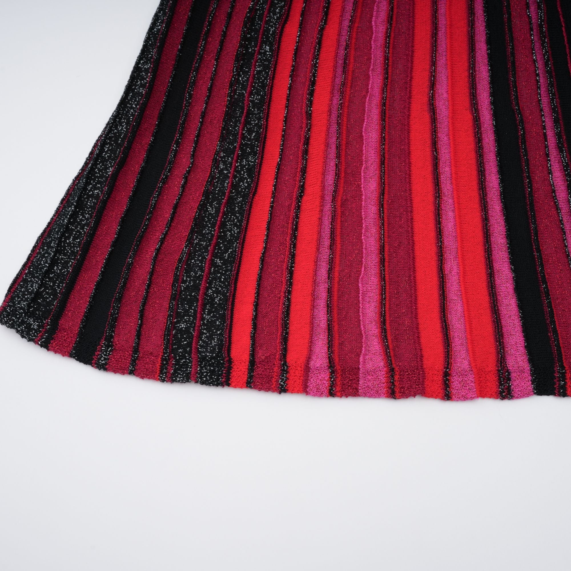 Amaryllis Red Sequin Striped Knit Mini Dress (Final Sale-US Only)