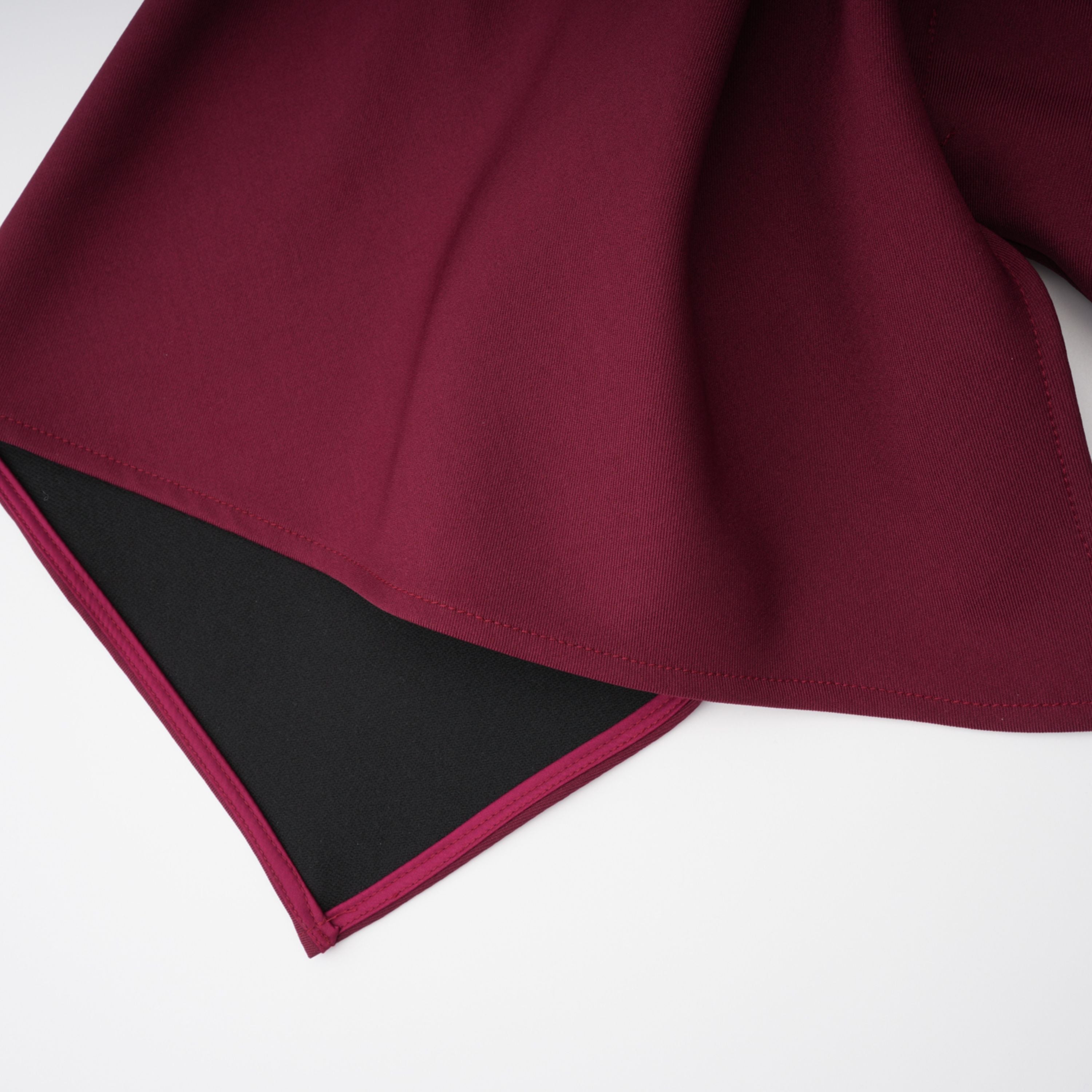Wren Burgundy Asymmetrical Cape Maxi Dress (Final Sale-US Only)