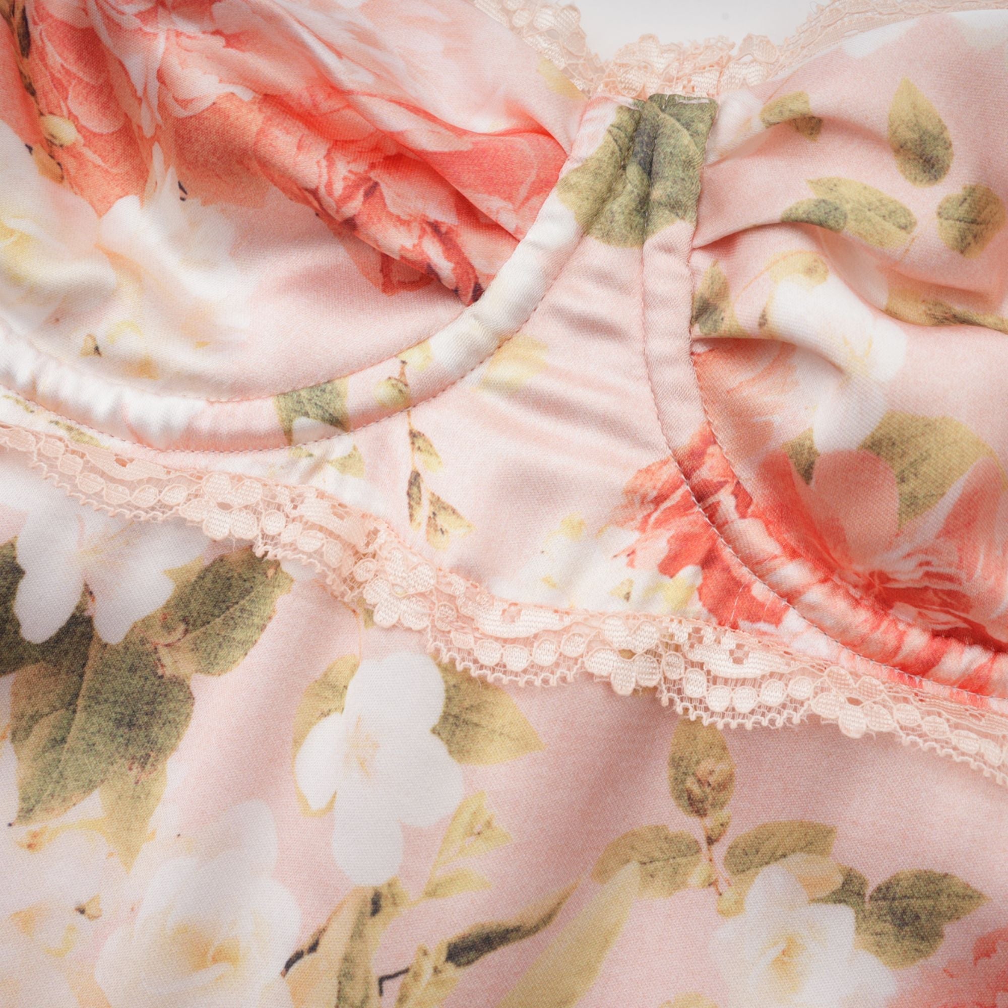 Yvette pink floral-print satin maxi dress (Final Sale-US Only)