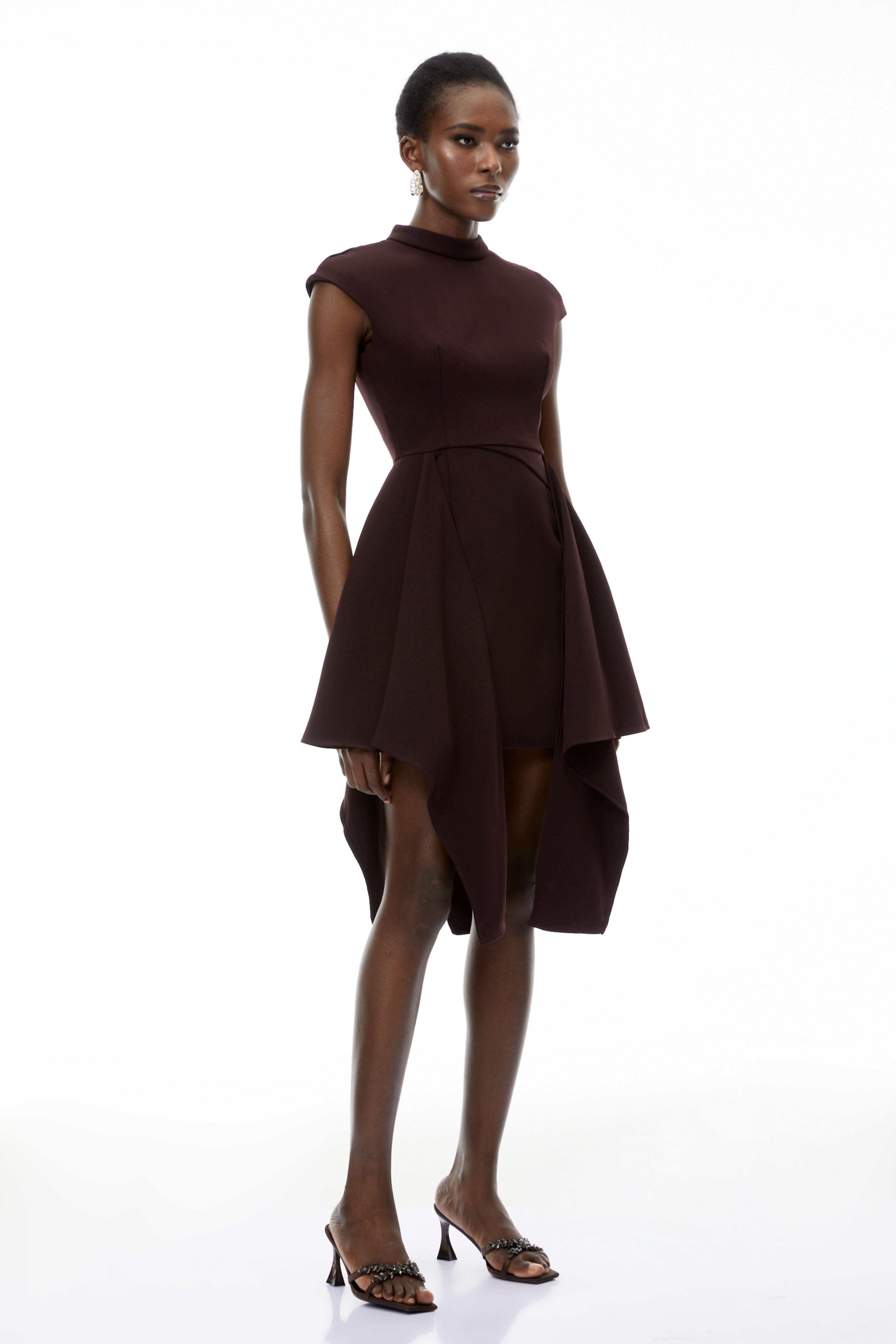 Dakota Brown Mini Dress with Ribbon (Final Sale)