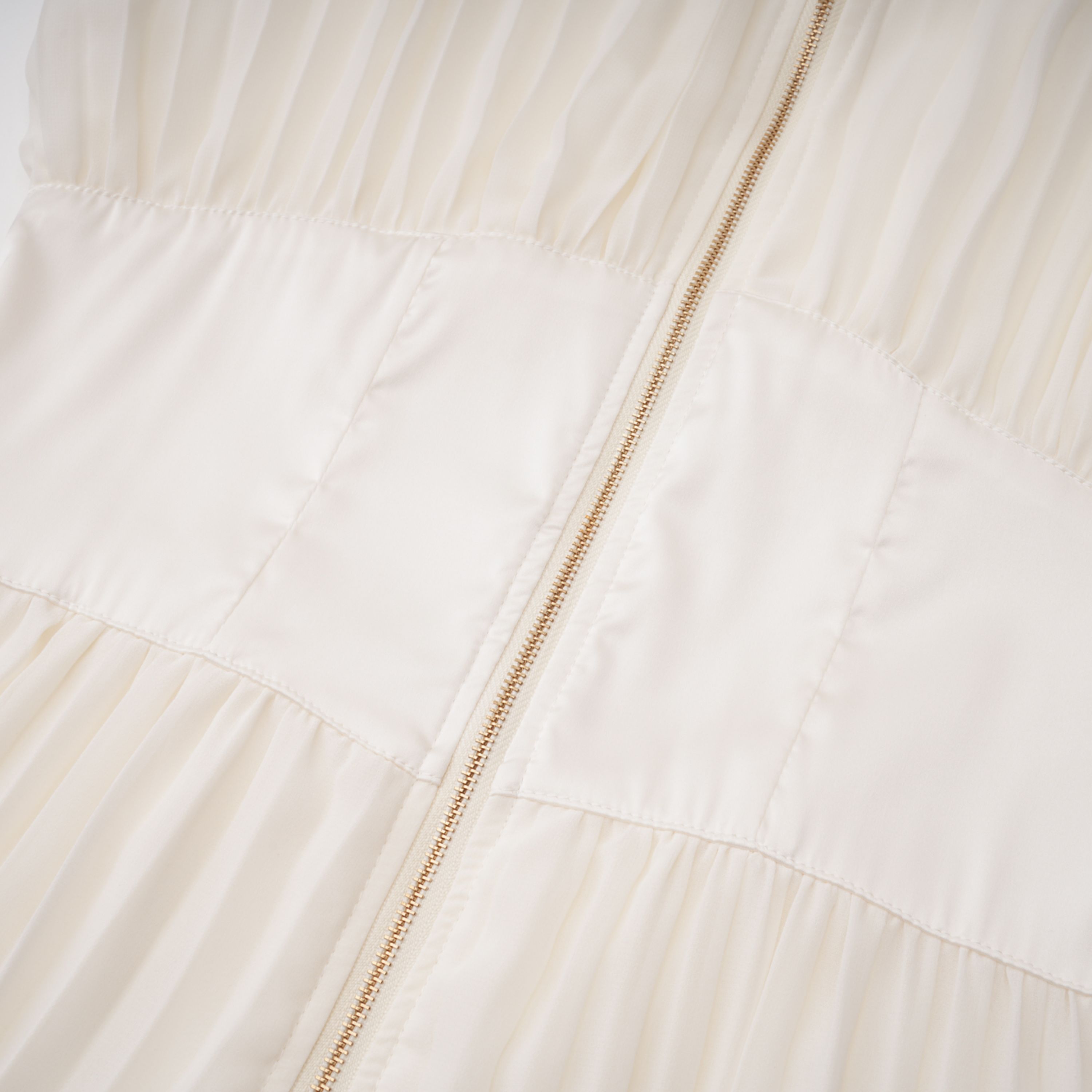 Ecem Cream White Mock Neck Ruched Jumpsuit (Final Sale-US Only)
