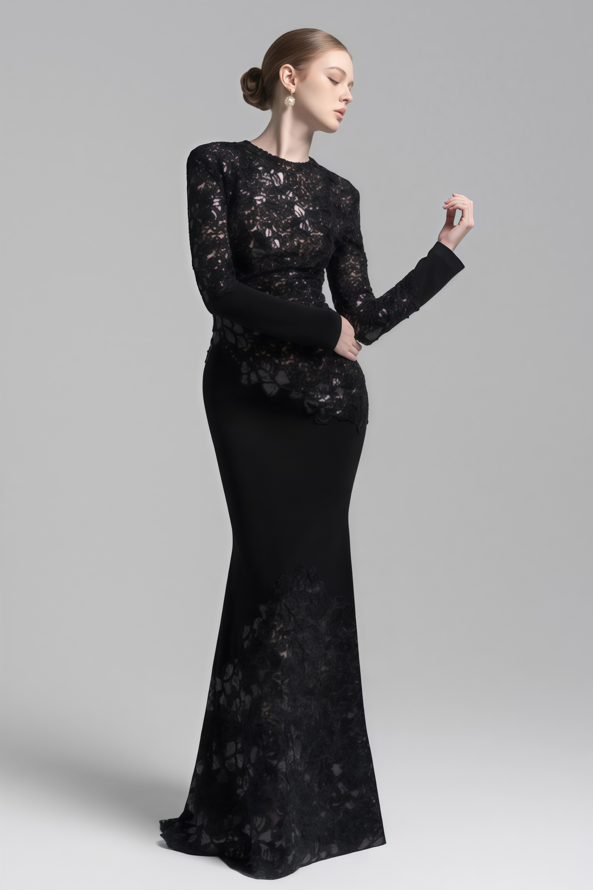 Mathilde Black Embroidered Maxi Dress (Final Sale)
