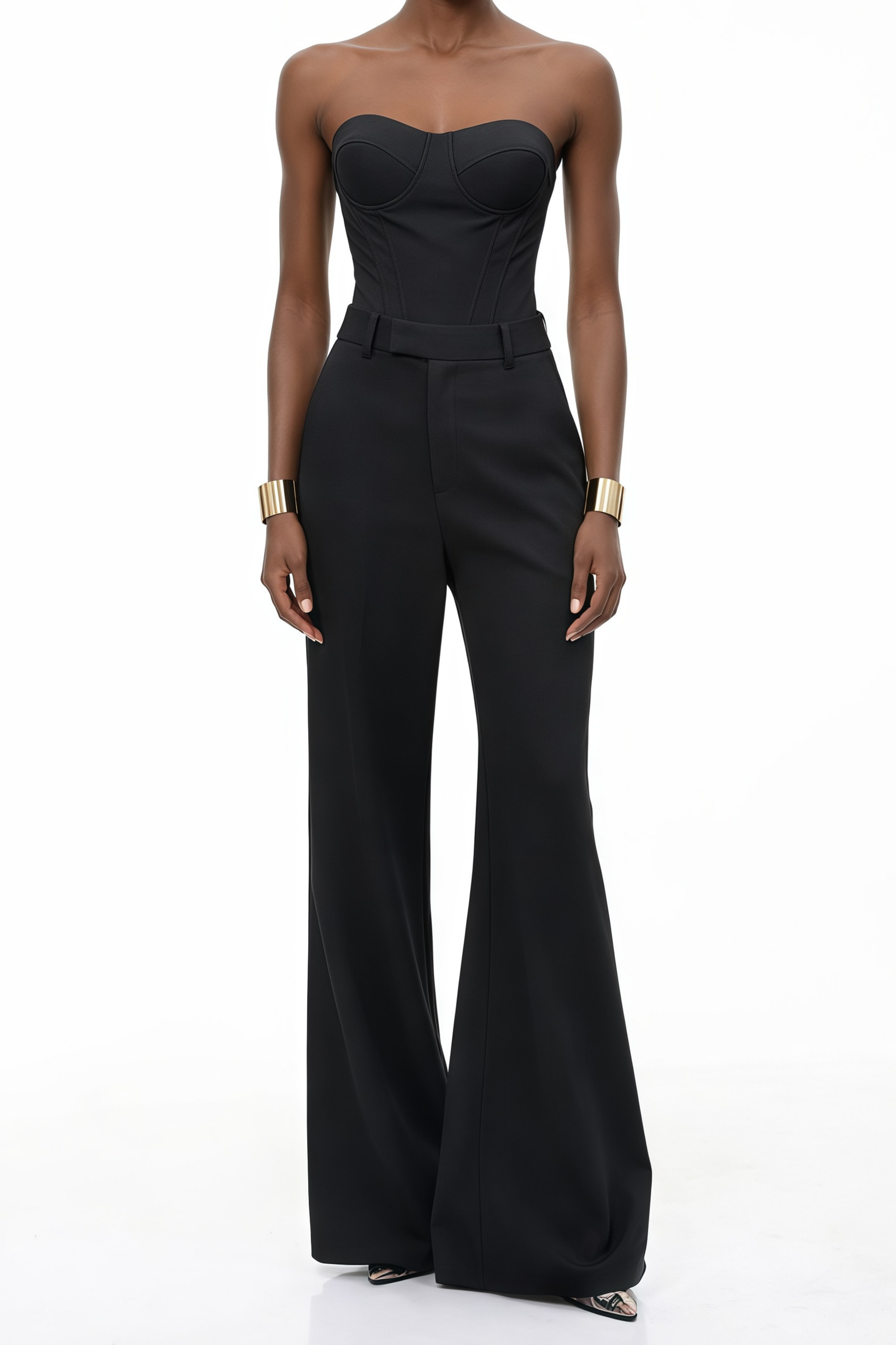 Sweetheart Neckline Top & Trousers