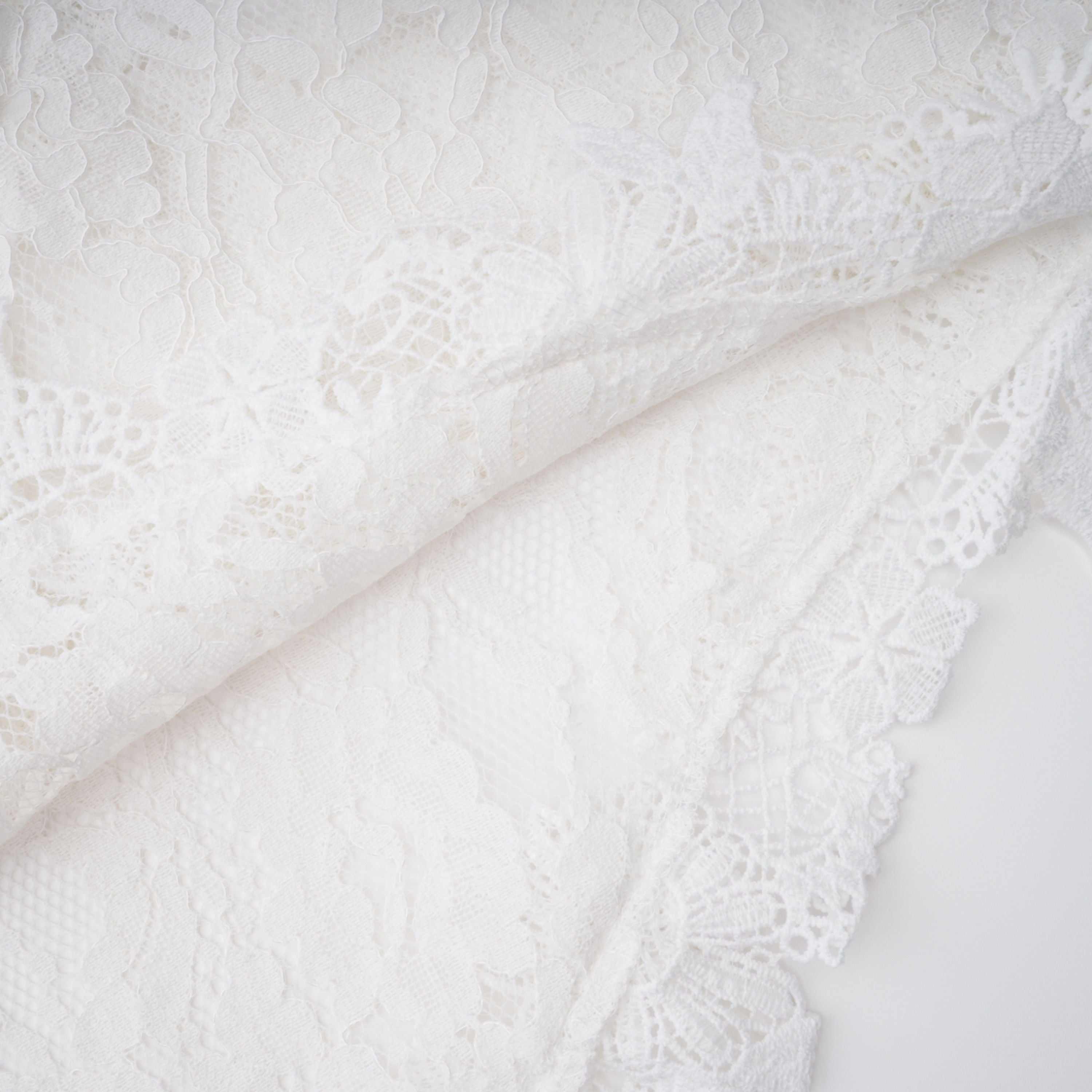 Mandana White Lace Mini Dress with Cape (Final Sale-US Only)