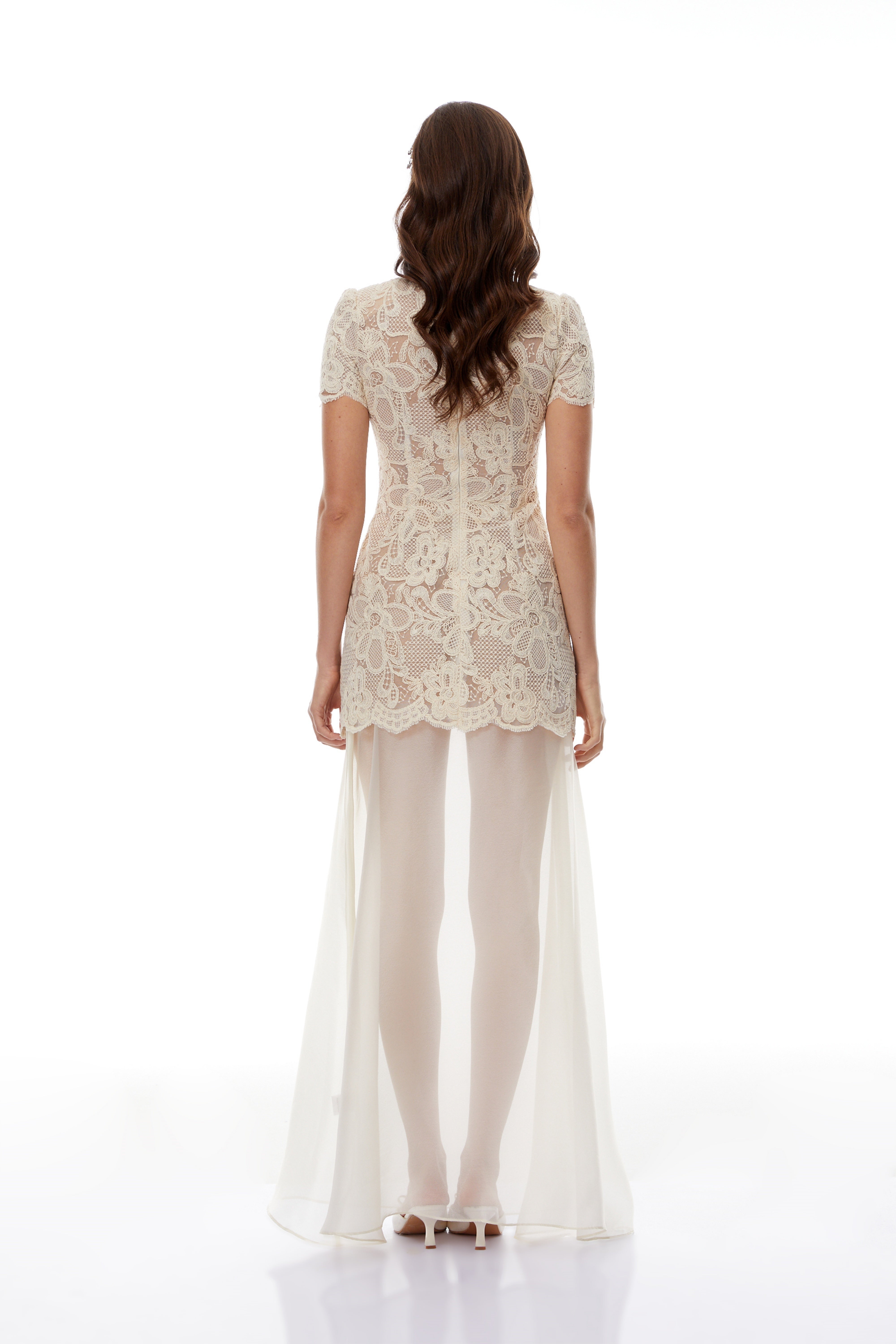 Miriam Neutrals Floral Embroidered Maxi Dress (Final Sale)
