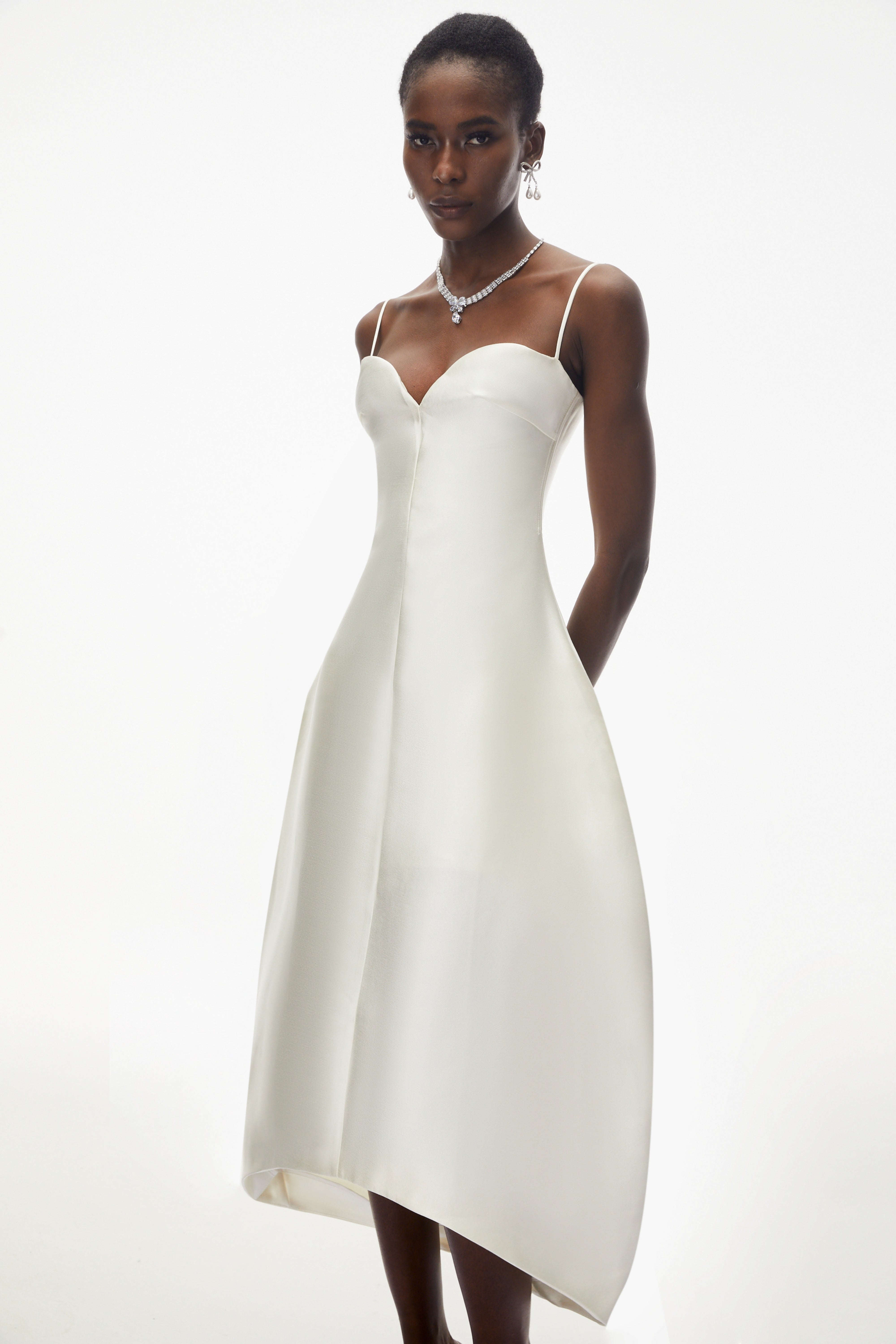 Nimue Ivory Sweetheart Midi Dress (Final Sale-US Only)
