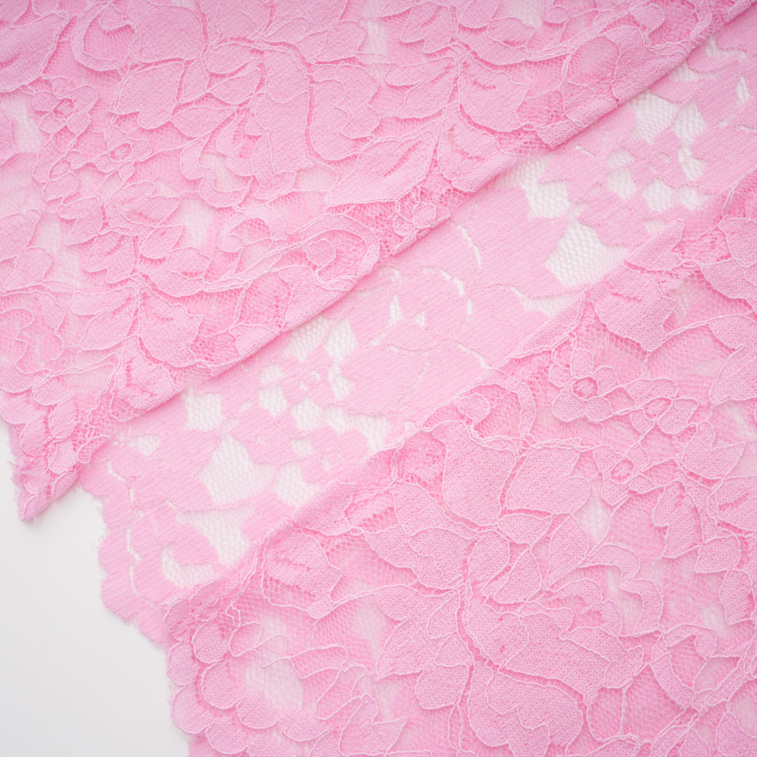 Nuria Pink Ribbon Detail Floral Lace Midi Dress (Final Sale-US Only)