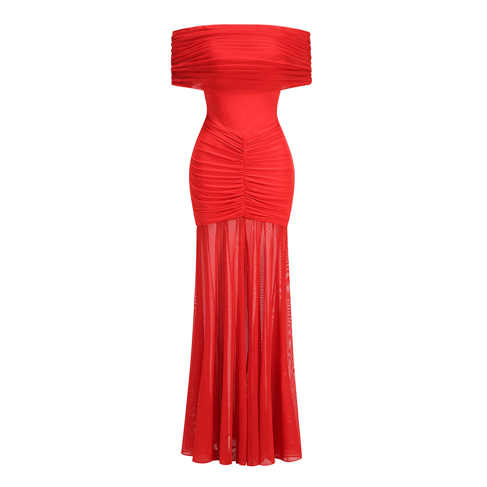 Ninon tulle-panel smocked maxi dress (Final Sale-US Only)