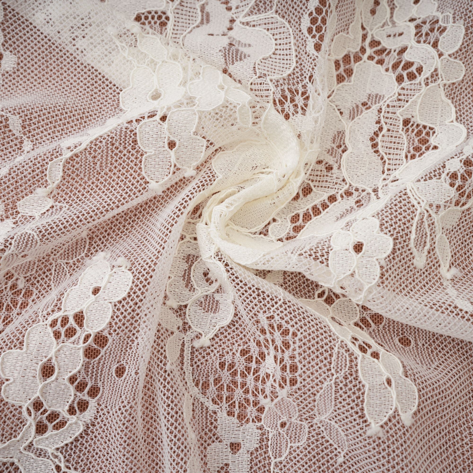 Valérie white floral lace mesh maxi dress (Final Sale)