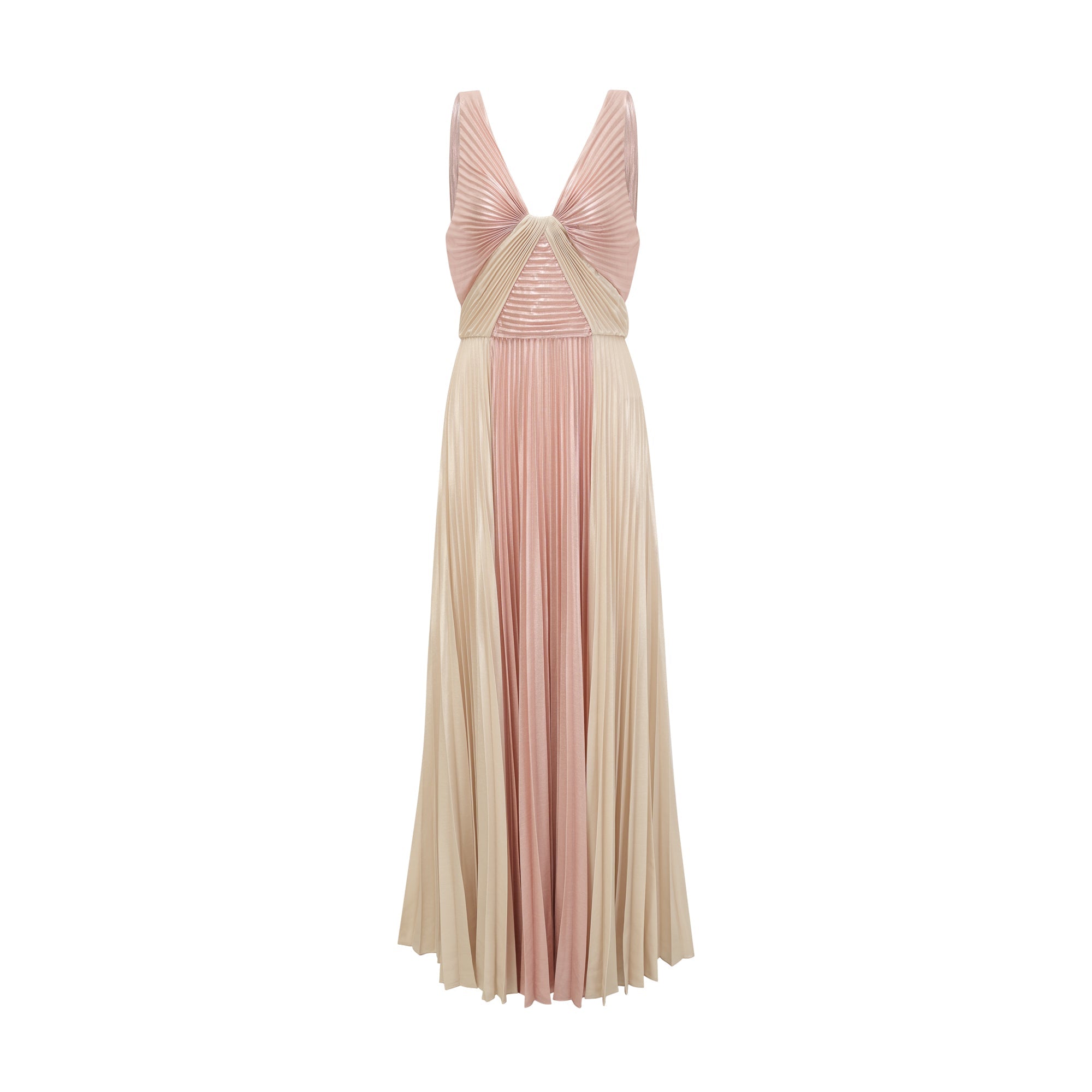 Shiema high-shine pleated dress (Final Sale-US Only)