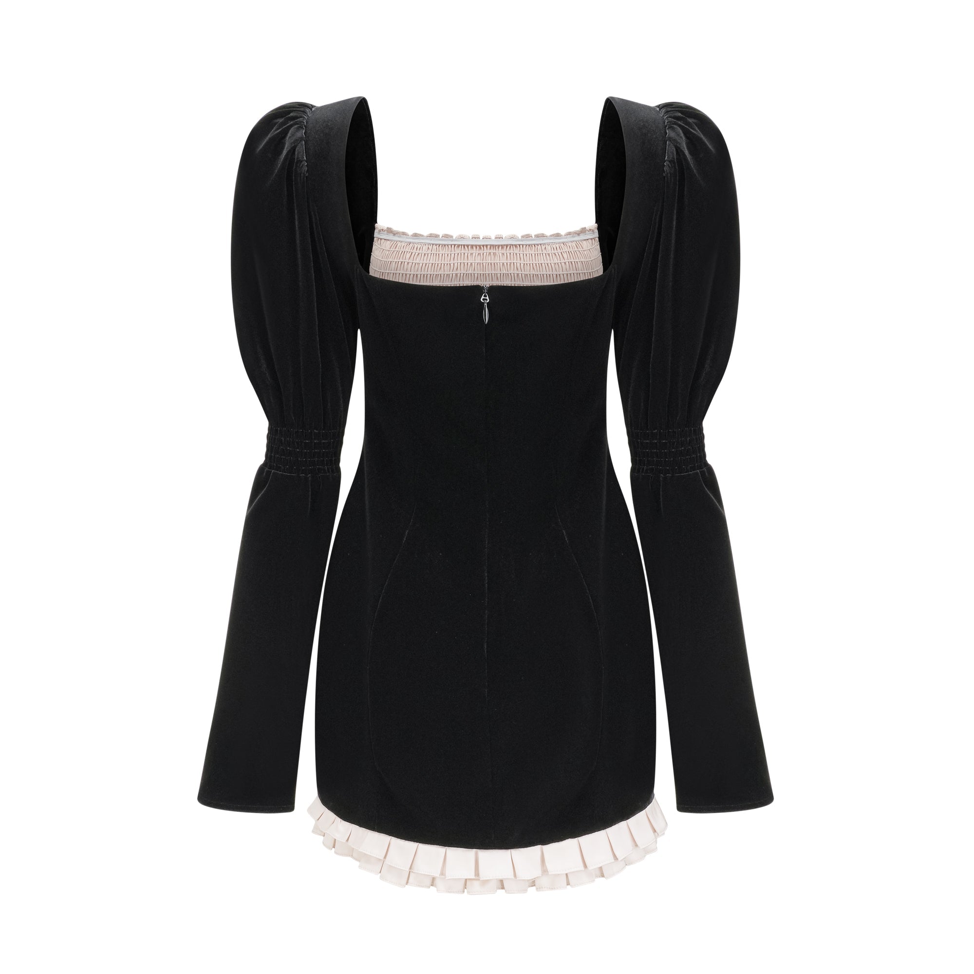 Coralie long-sleeved velvet mini dress (Final Sale-US Only)