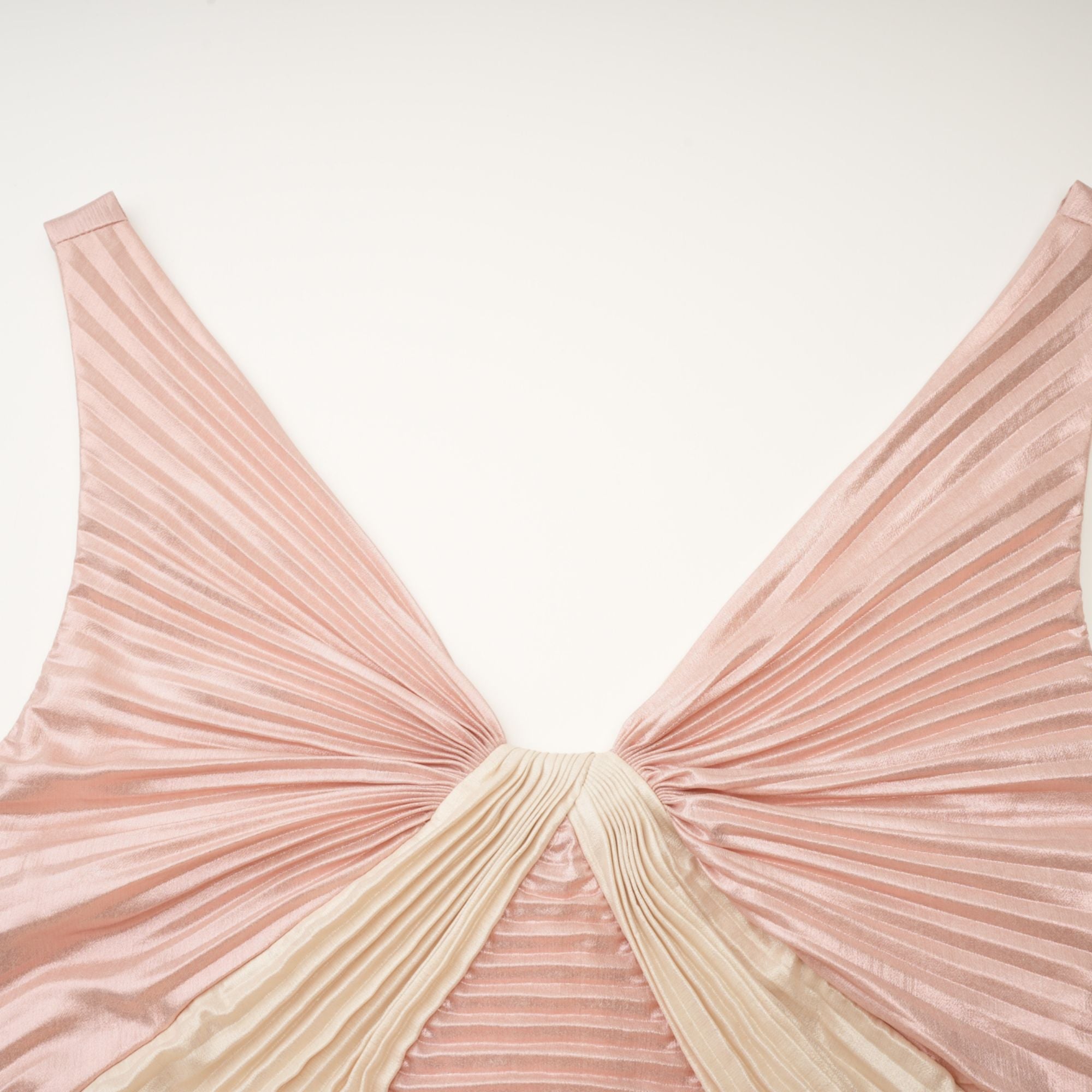 Shiema high-shine pleated dress (Final Sale-US Only)