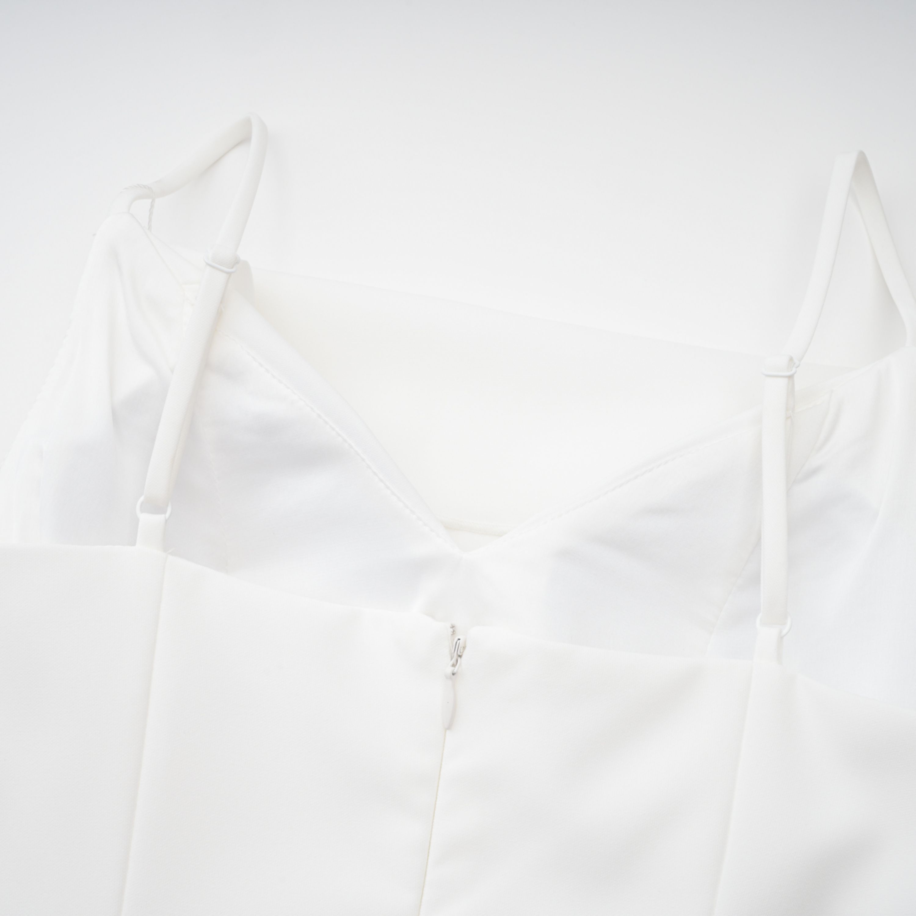 Sarah White Cinched Waist Mini Dress with Cape (Final Sale-US Only)
