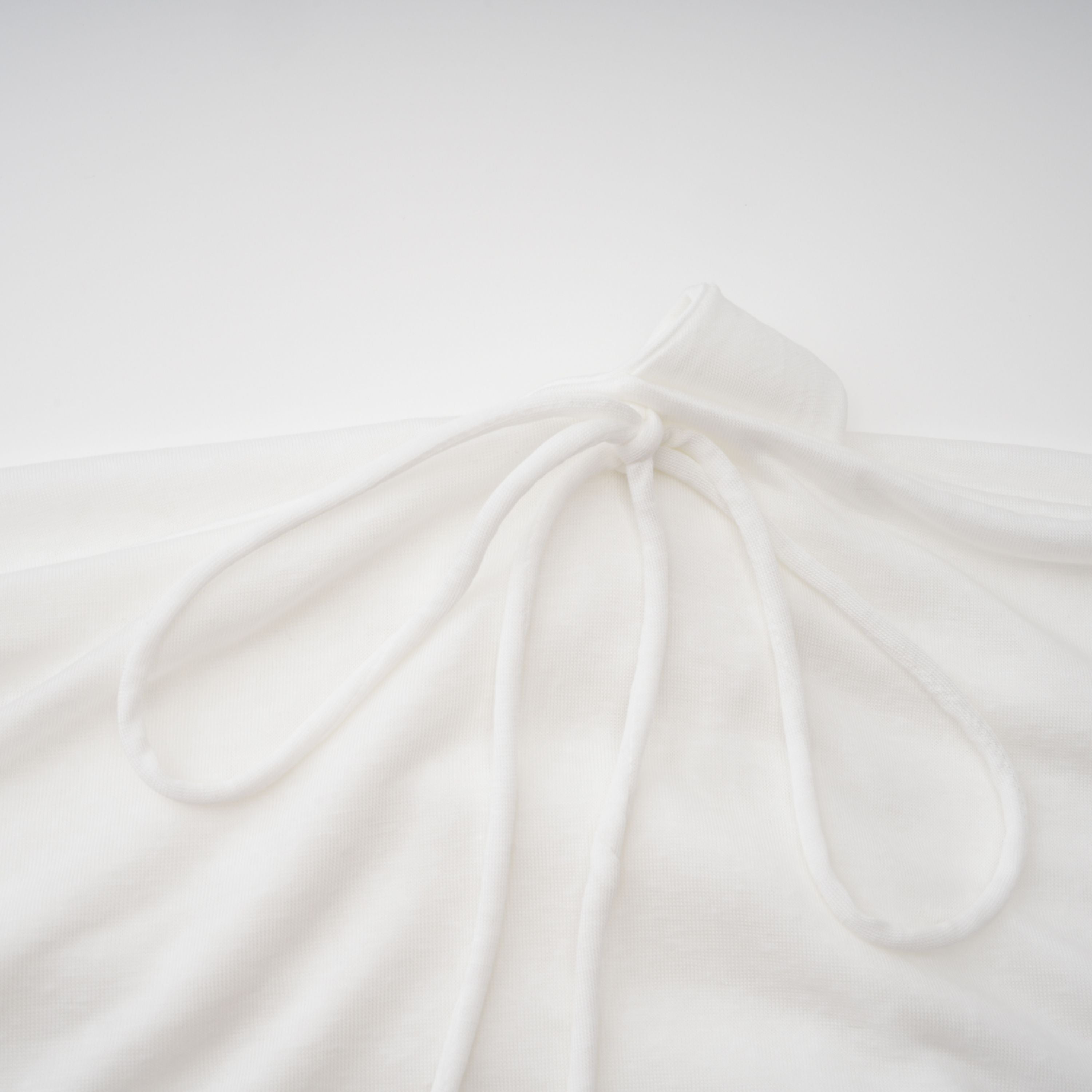 Sigrun White Asymmetrical Gathered Maxi Dress (Final Sale-US Only)