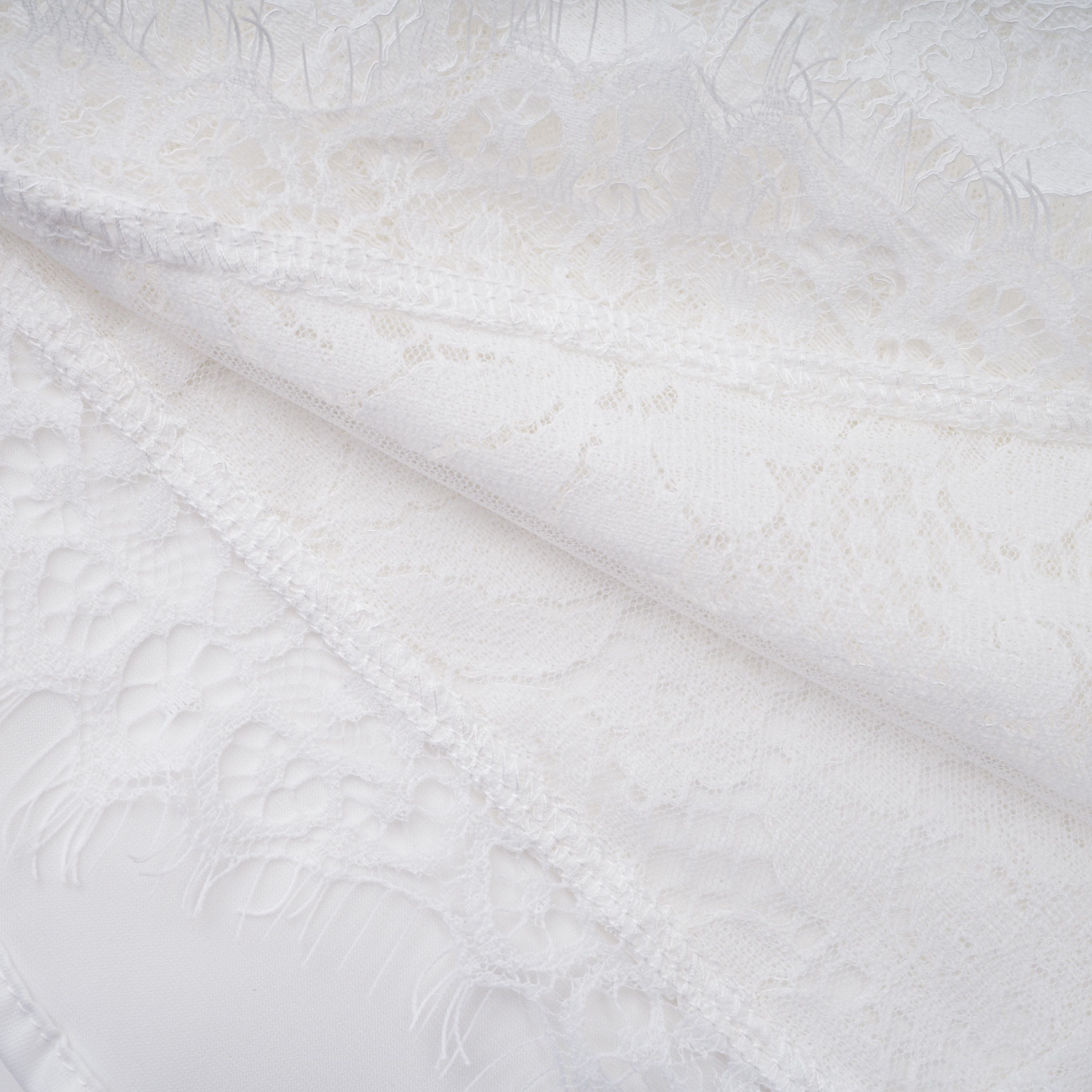 Siosi White Ruched Top & Skirt Set with Lace Trim