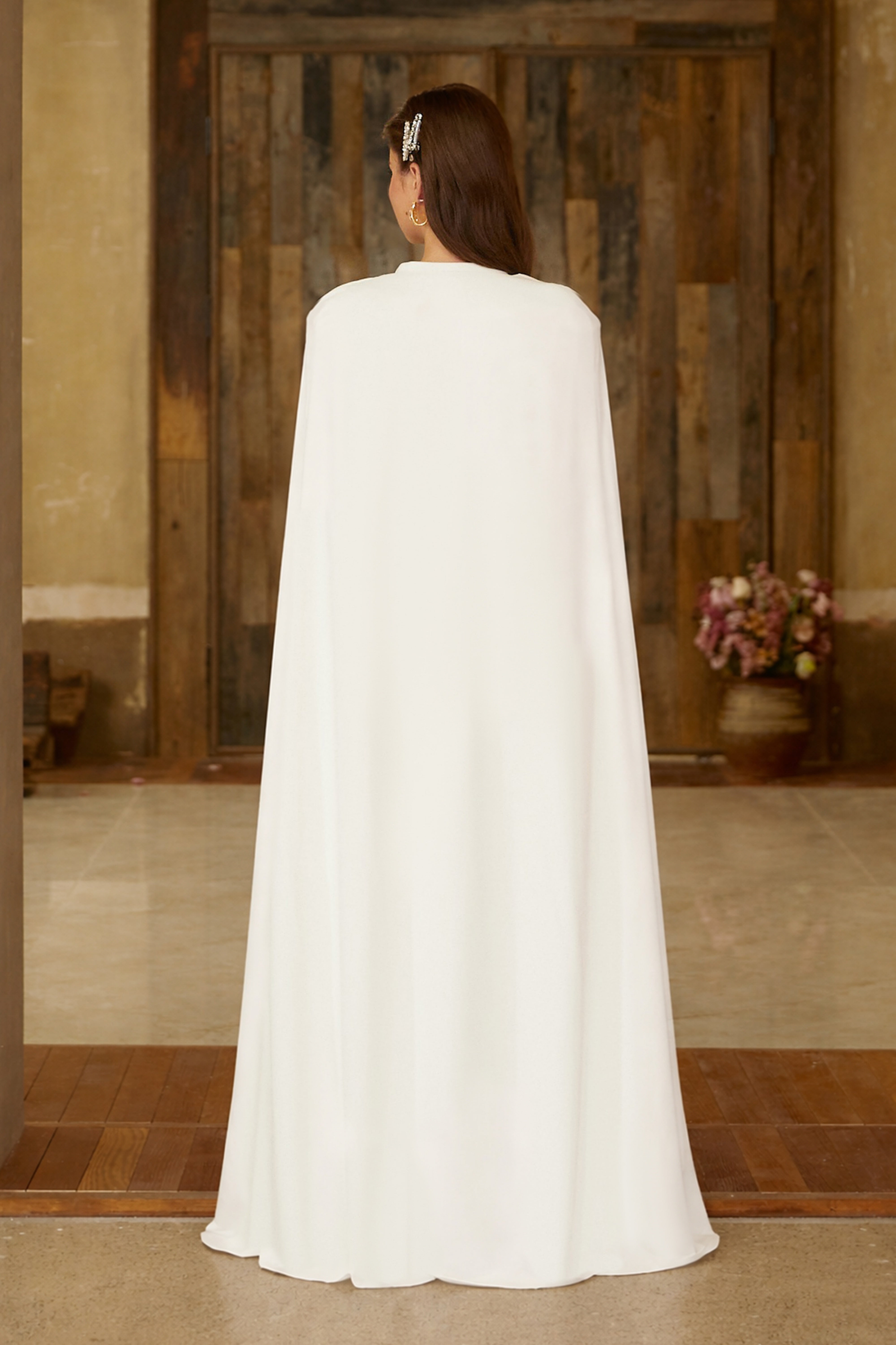 Vigdis White Cape Design Blazer & Trousers (Final Sale)