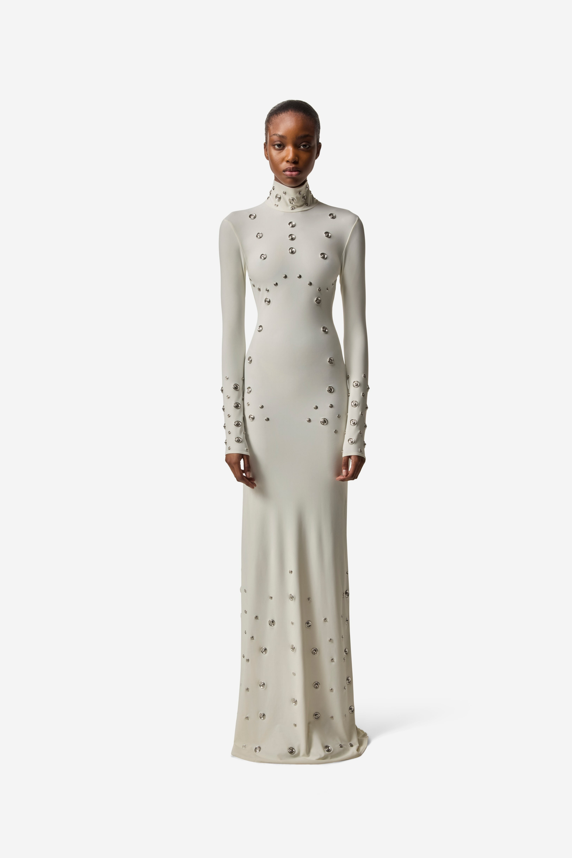 Yasmine High Neck Studded Maxi Dress (Final Sale-US Only)