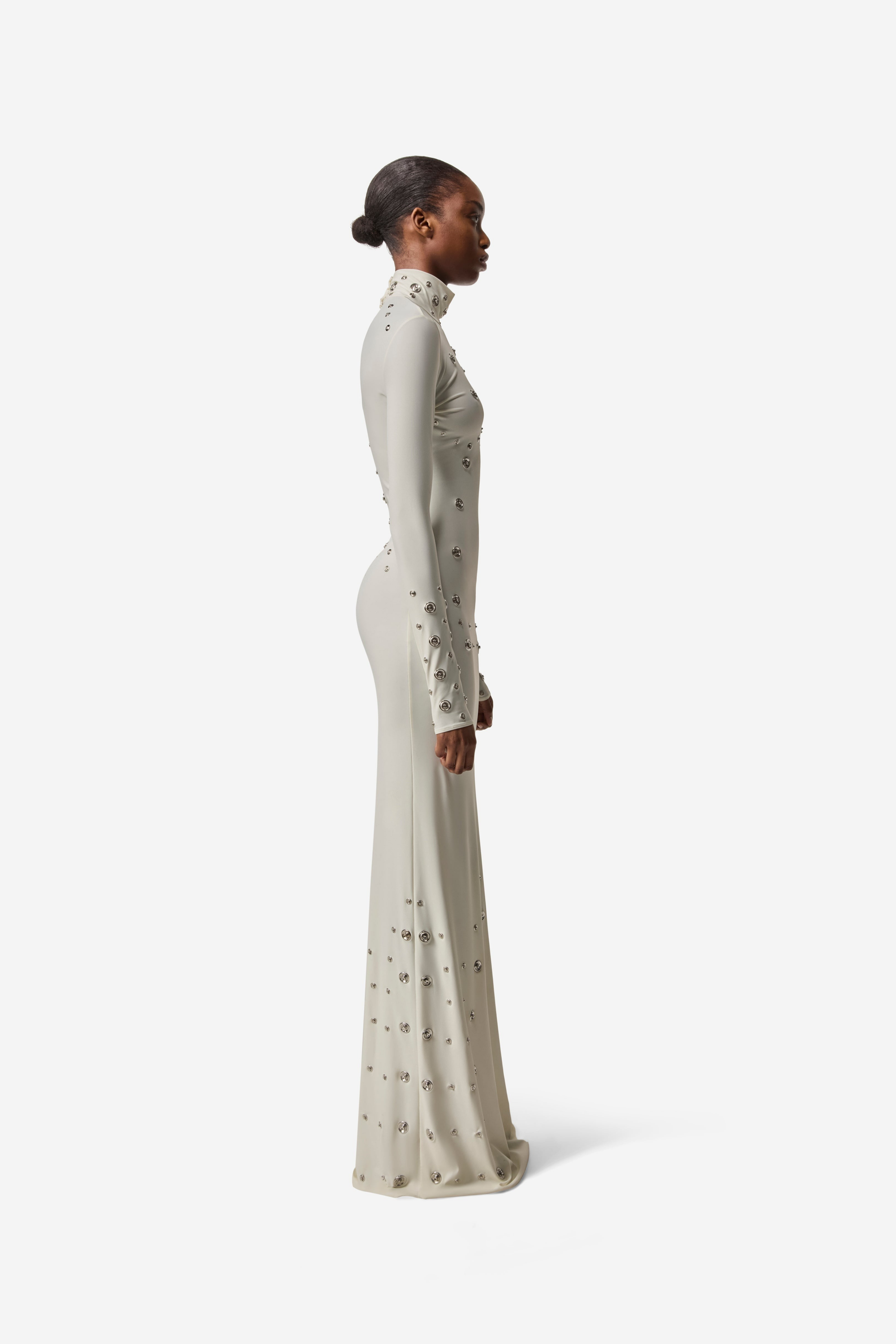 Yasmine High Neck Studded Maxi Dress (Final Sale-US Only)
