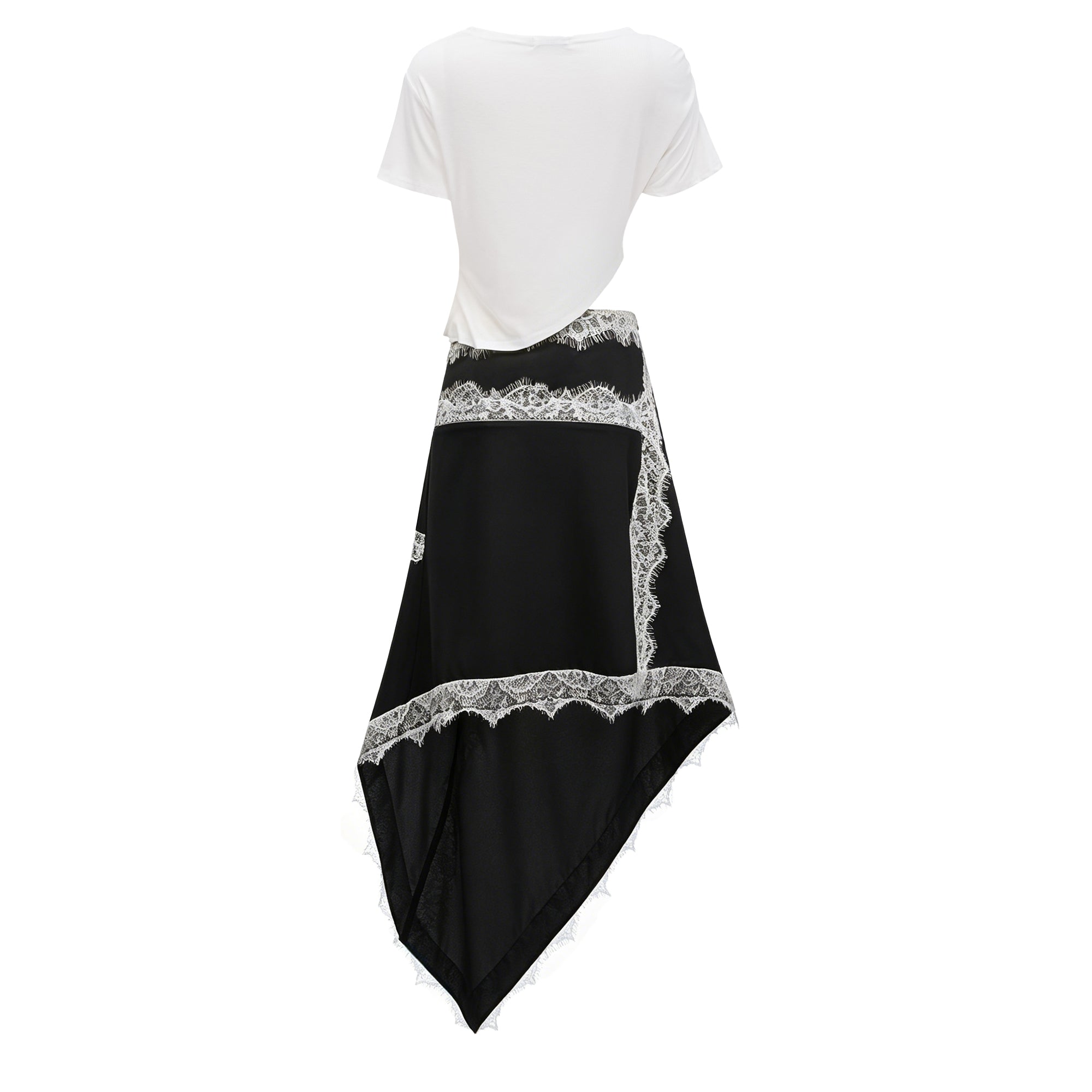 Fiamma Color Block Gathered Lace Panel Maxi Dress (Final Sale)