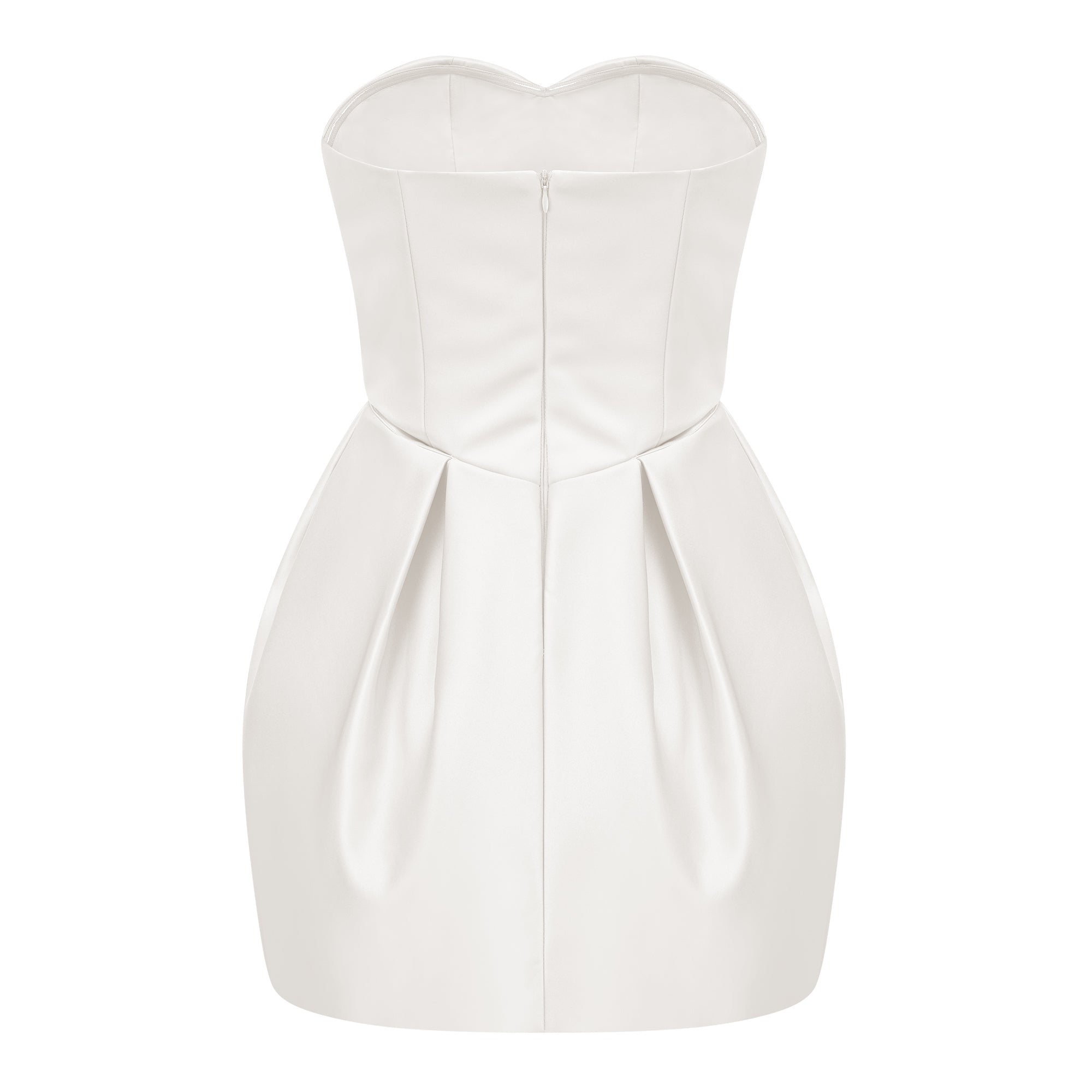 Laure White Heart Off-shoulder Mini Dress (Final Sale-US Only)