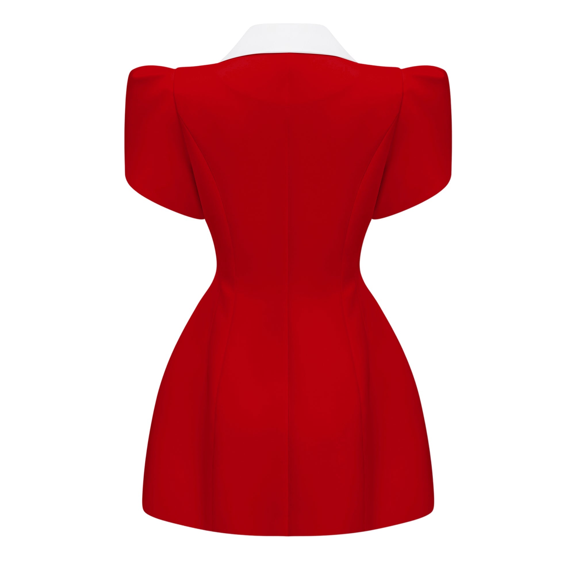 Acharya Red Shawl Lapel Mini Dress (Final Sale)