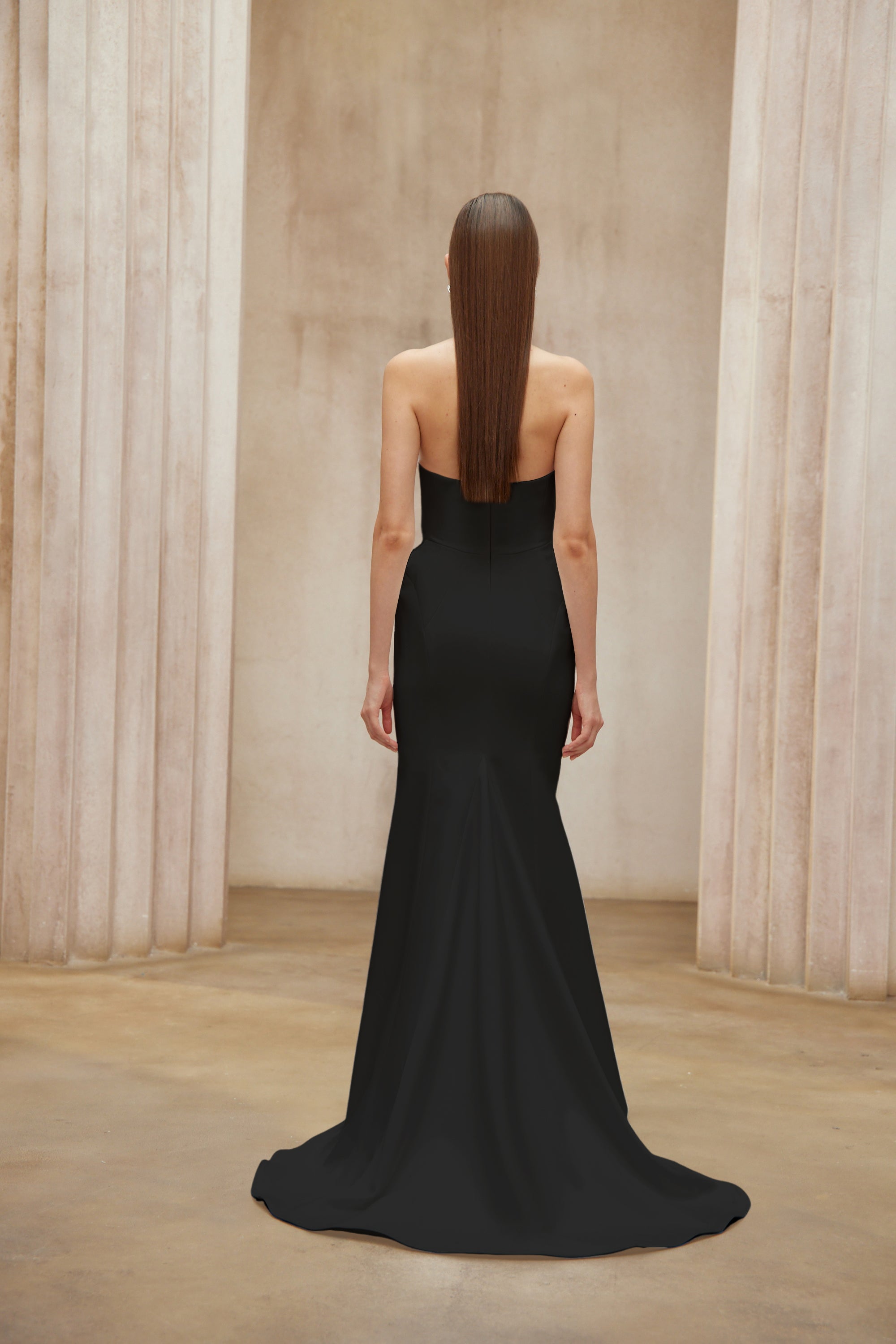Alba Black Barrel Waist Corset Maxi Dress (Final Sale)