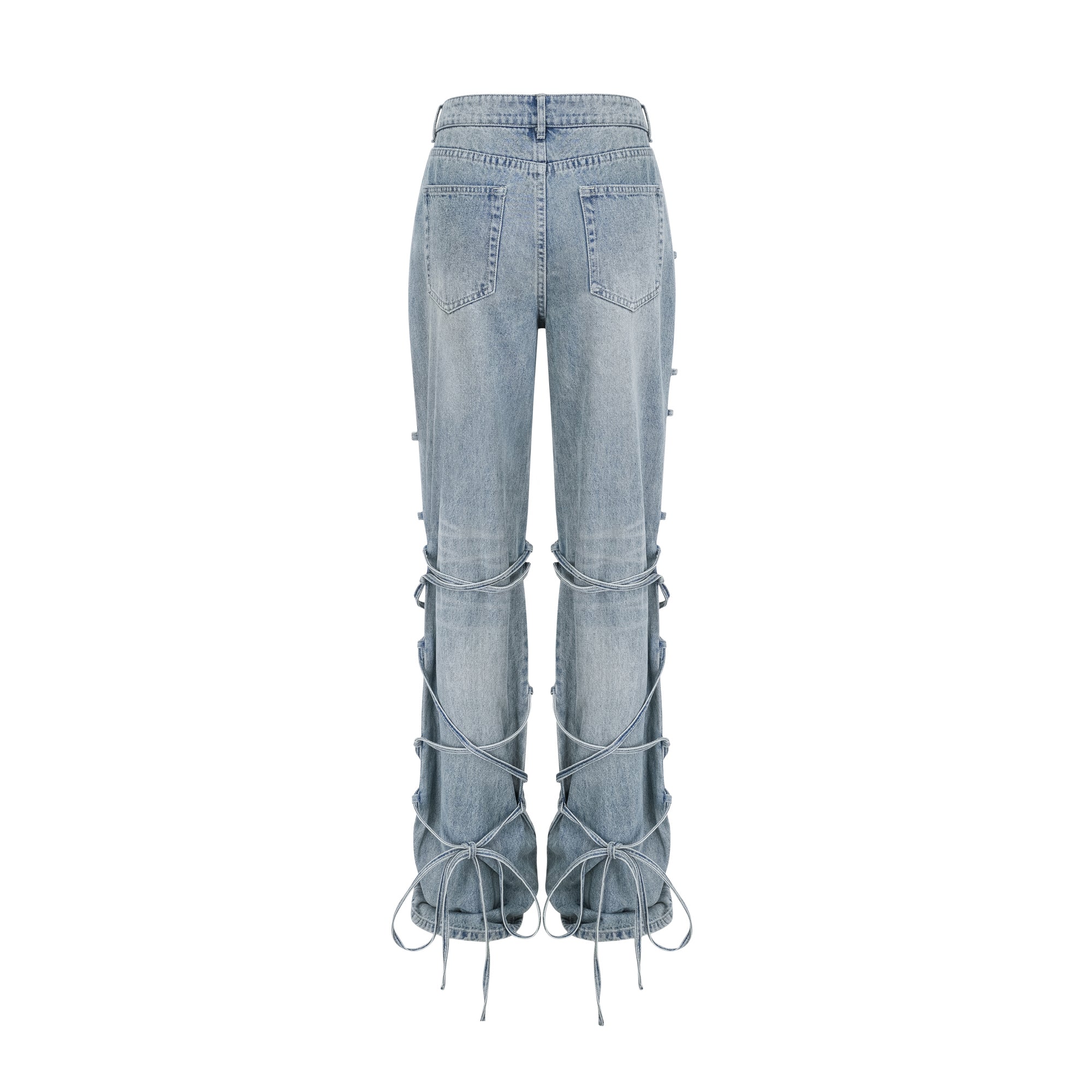 Géraldine strap-detail jeans (Final Sale)