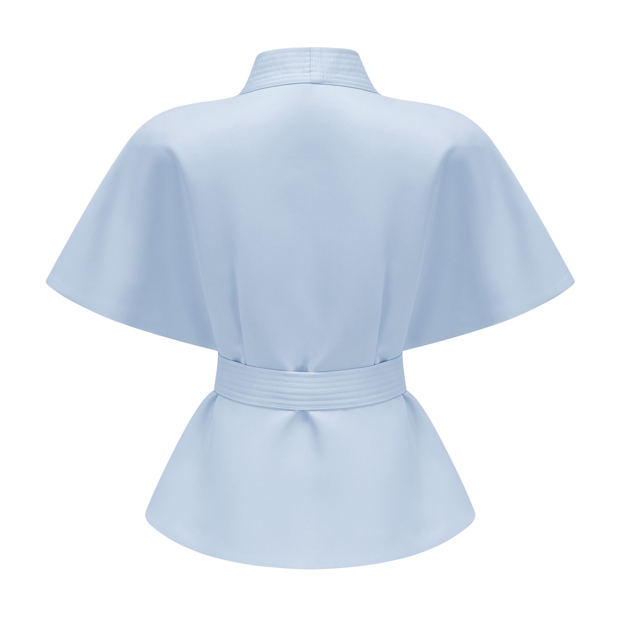 Johanna Blue Self-Tie Blouse & Skirt Set (Final Sale-US Only)