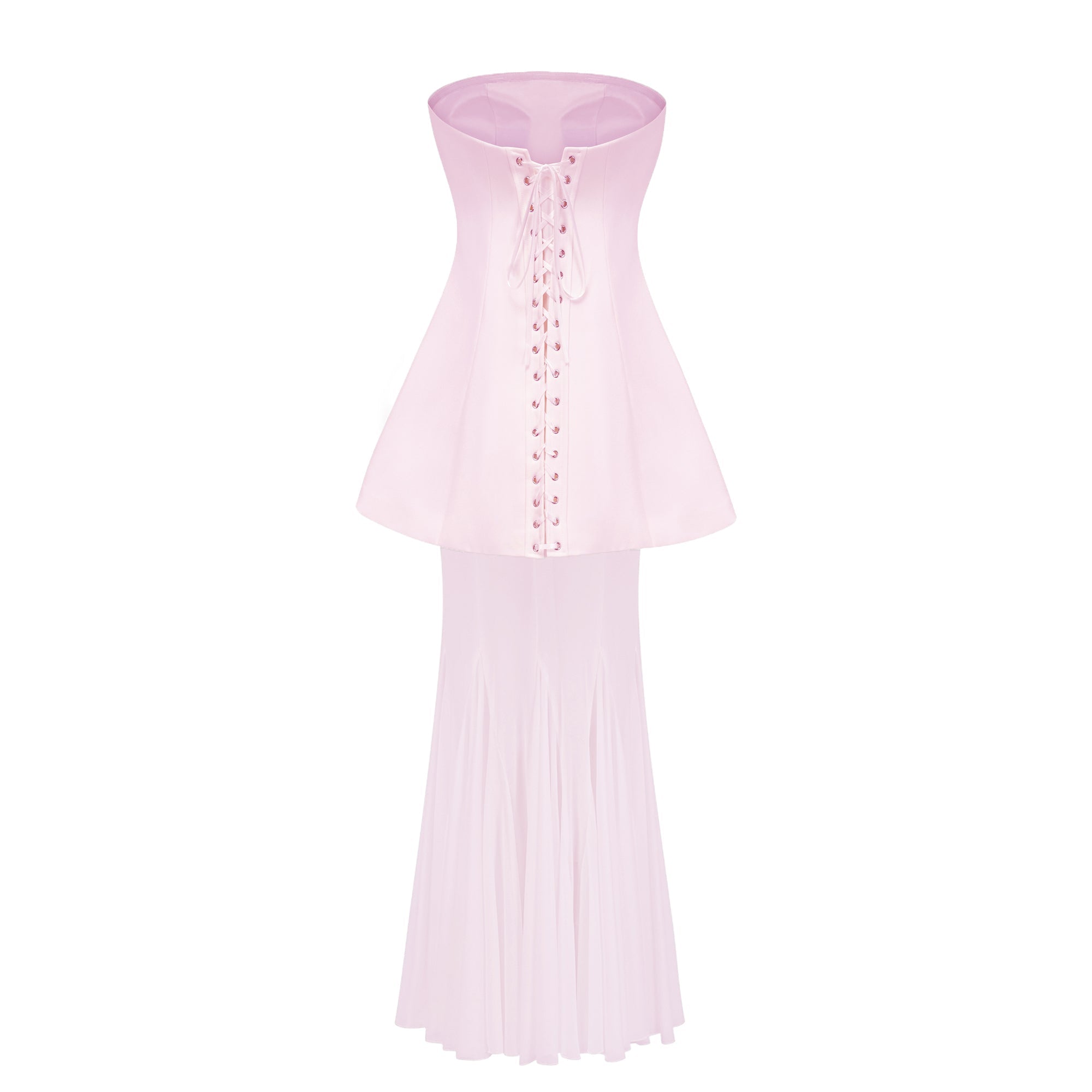 Mélanie Pink Corset Dress & Mesh Skirt Set (Final Sale)