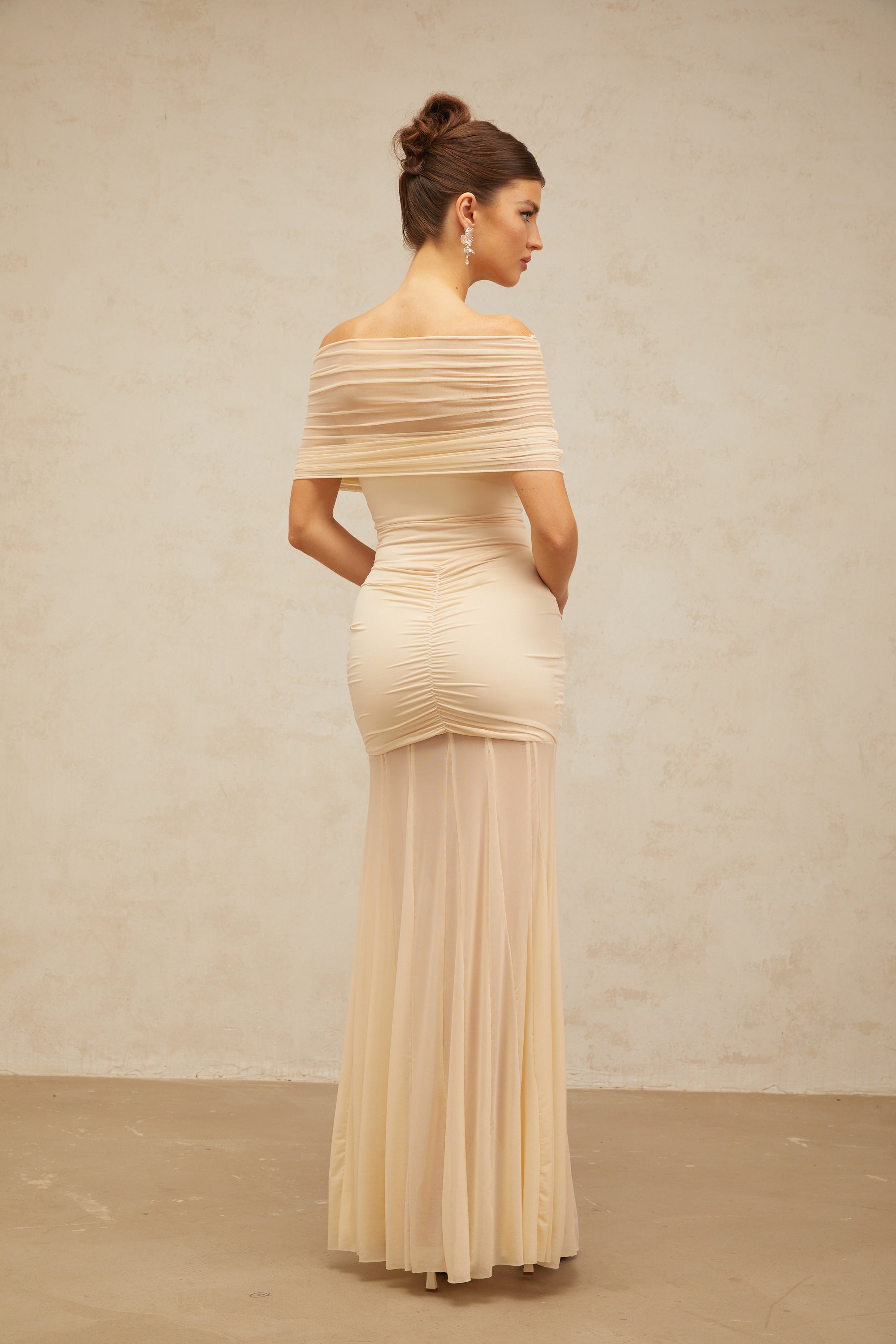 Ninon tulle-panel smocked maxi dress (Final Sale)