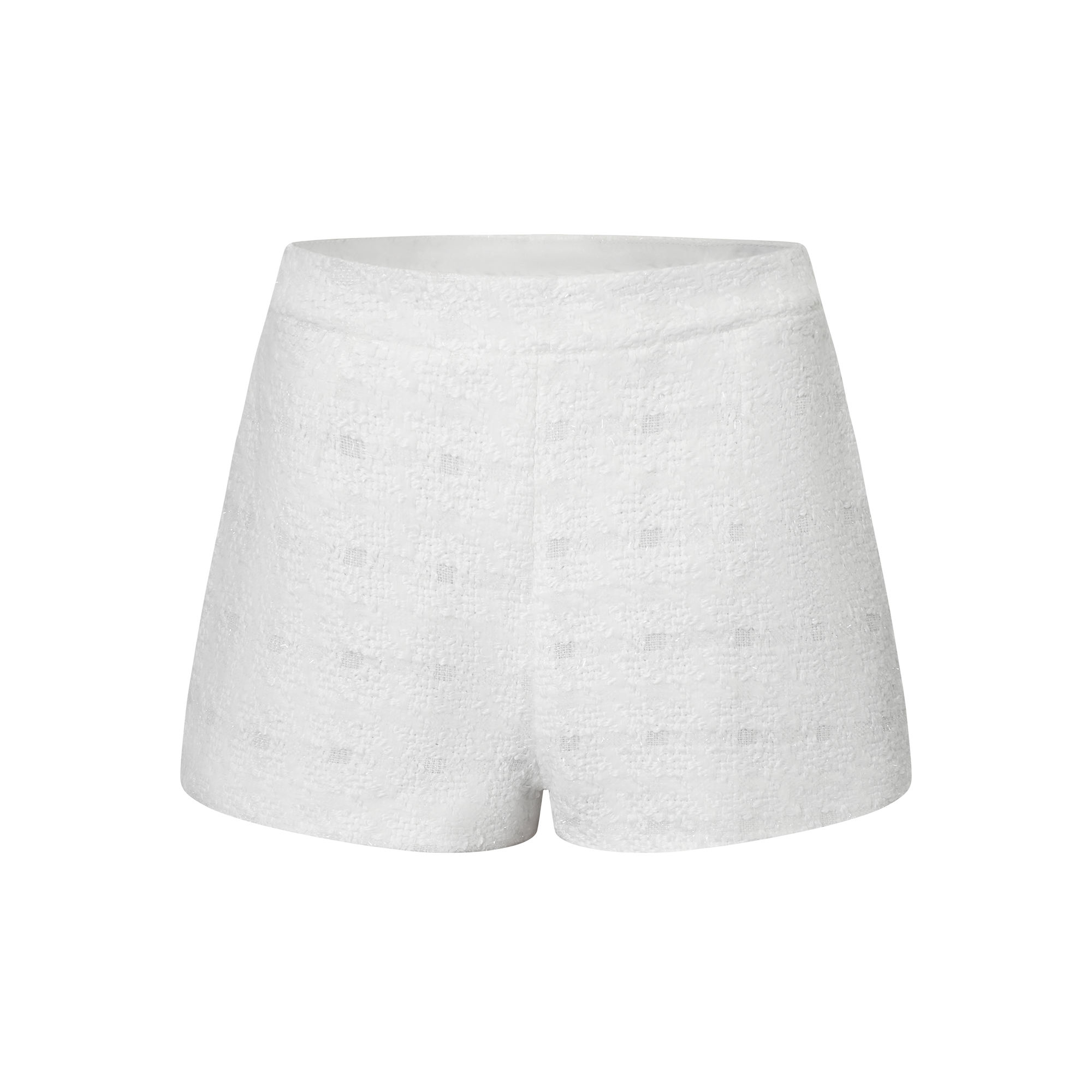Séraphine White Frayed Tweed Jacket & Shorts Set (Final Sale-US Only)