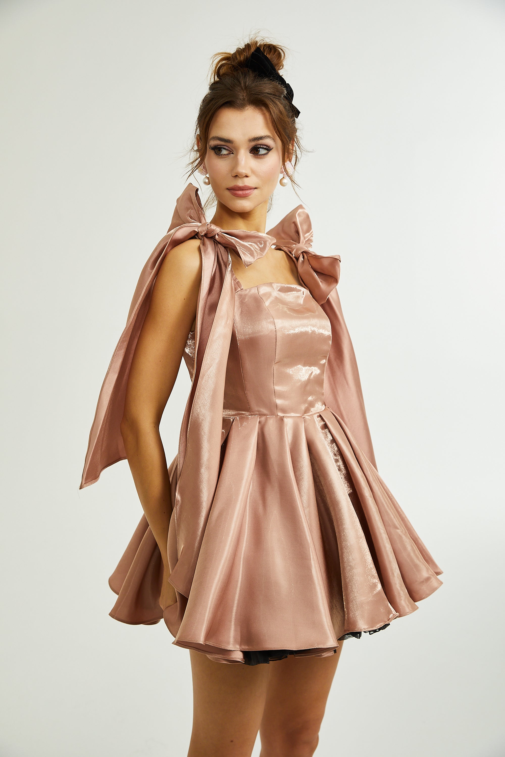 Catiana bow-detail flared dress (Final Sale-US Only)