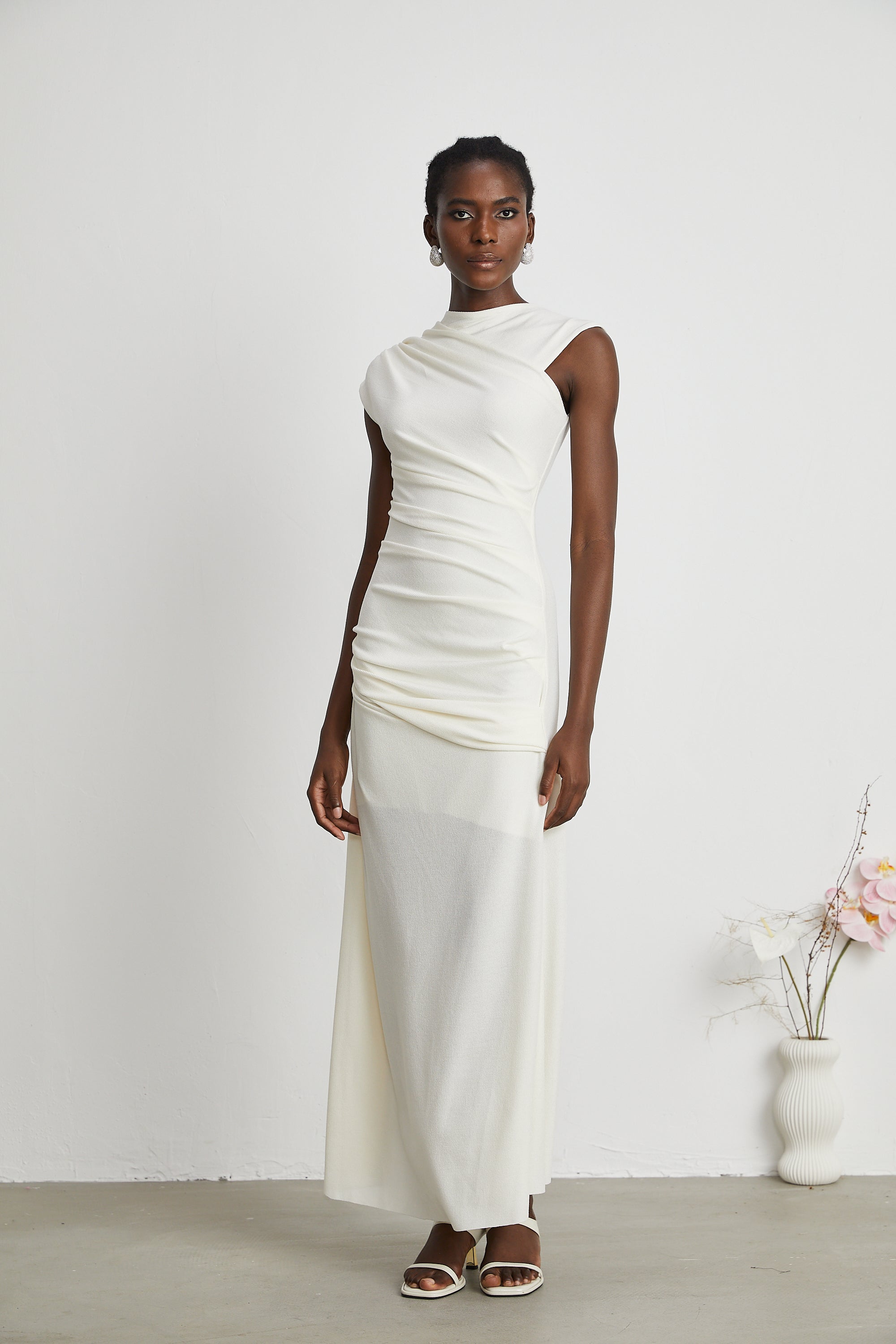 Lanetta jersey-knit draped maxi dress (Final Sale-US Only)