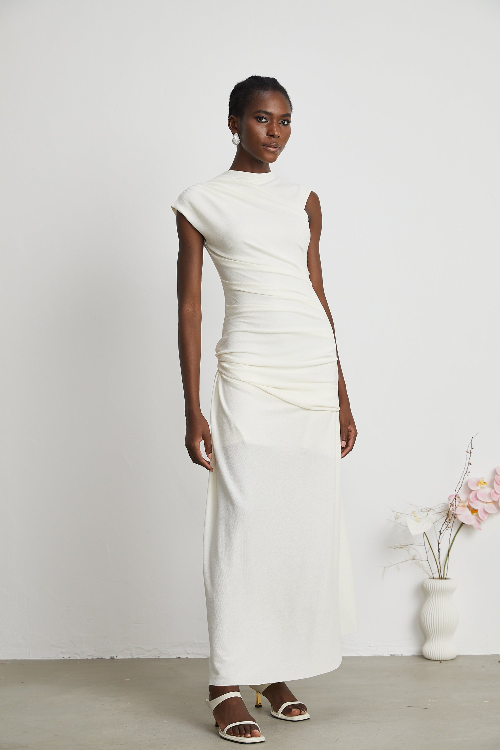 Lanetta jersey-knit draped maxi dress (Final Sale-US Only)