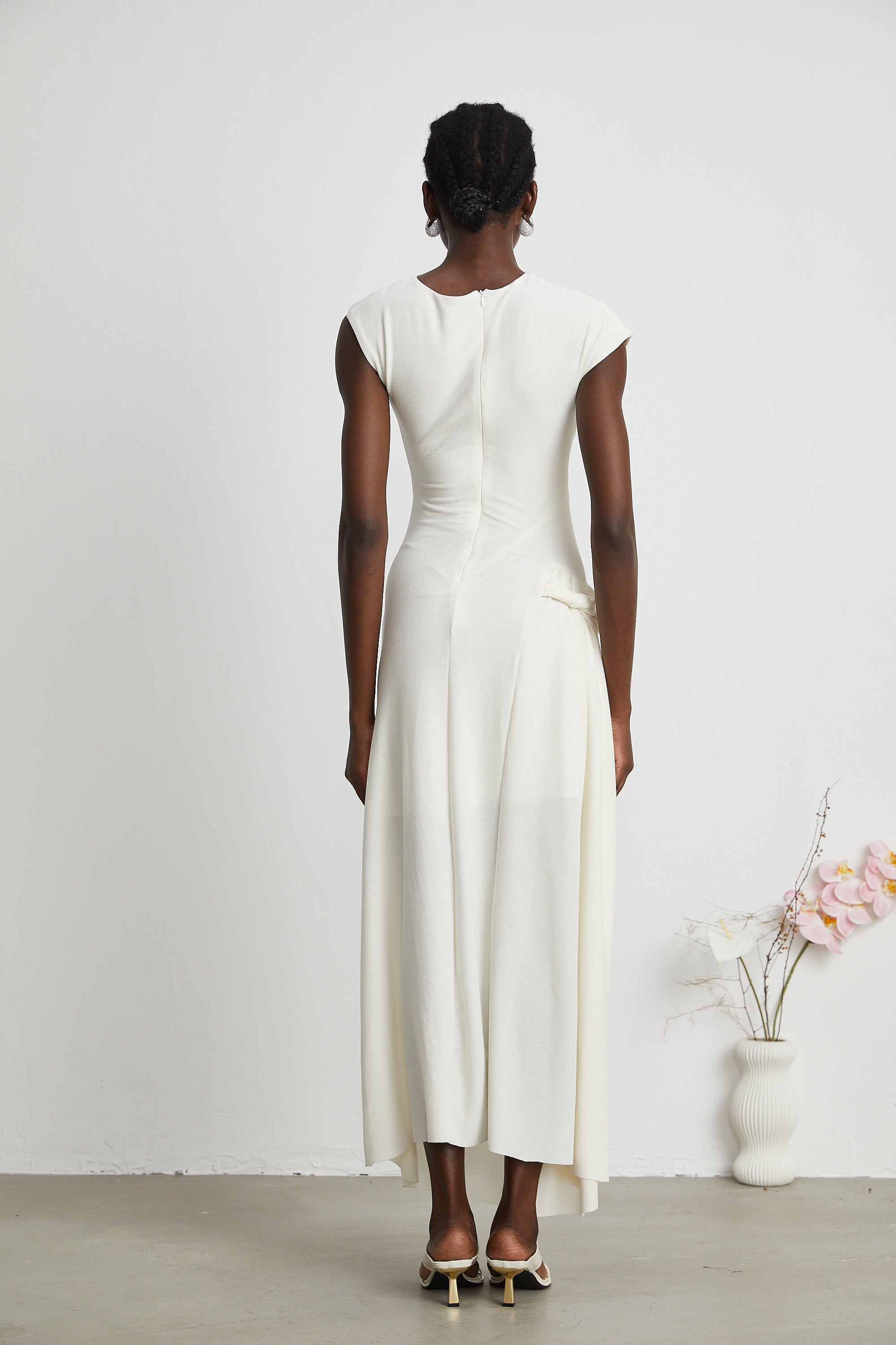 Lanetta jersey-knit draped maxi dress (Final Sale)