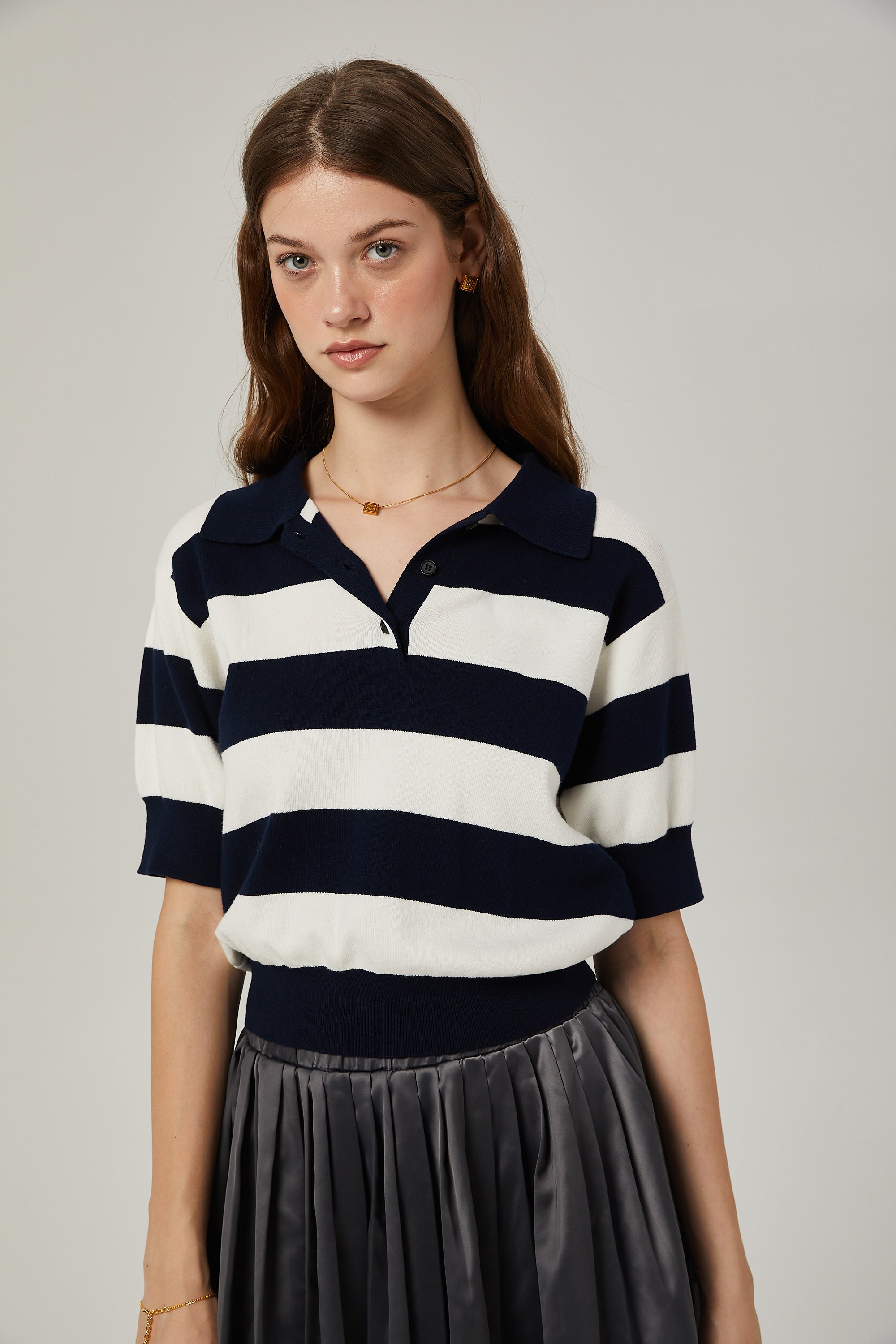 Rosalie color-blocked pleated skirt (Final Sale)