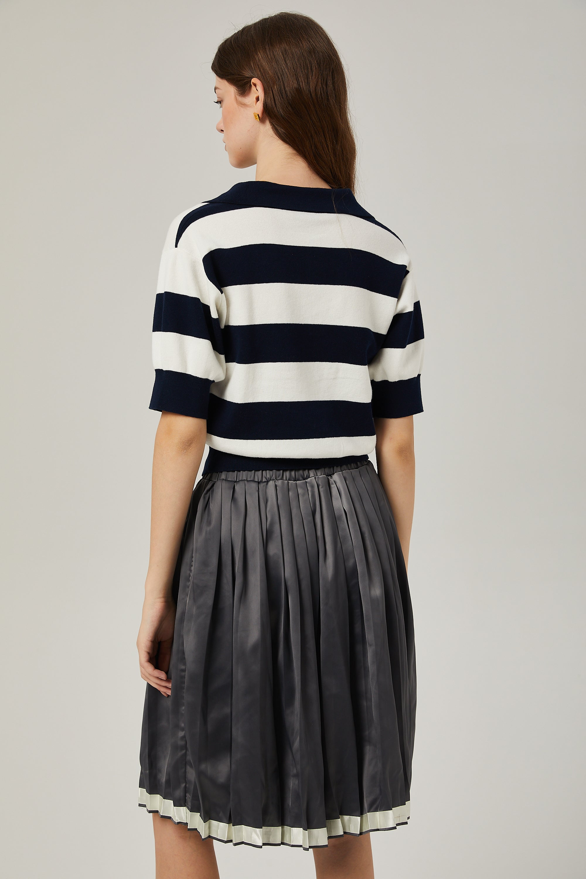 Rosalie color-blocked pleated skirt (Final Sale)