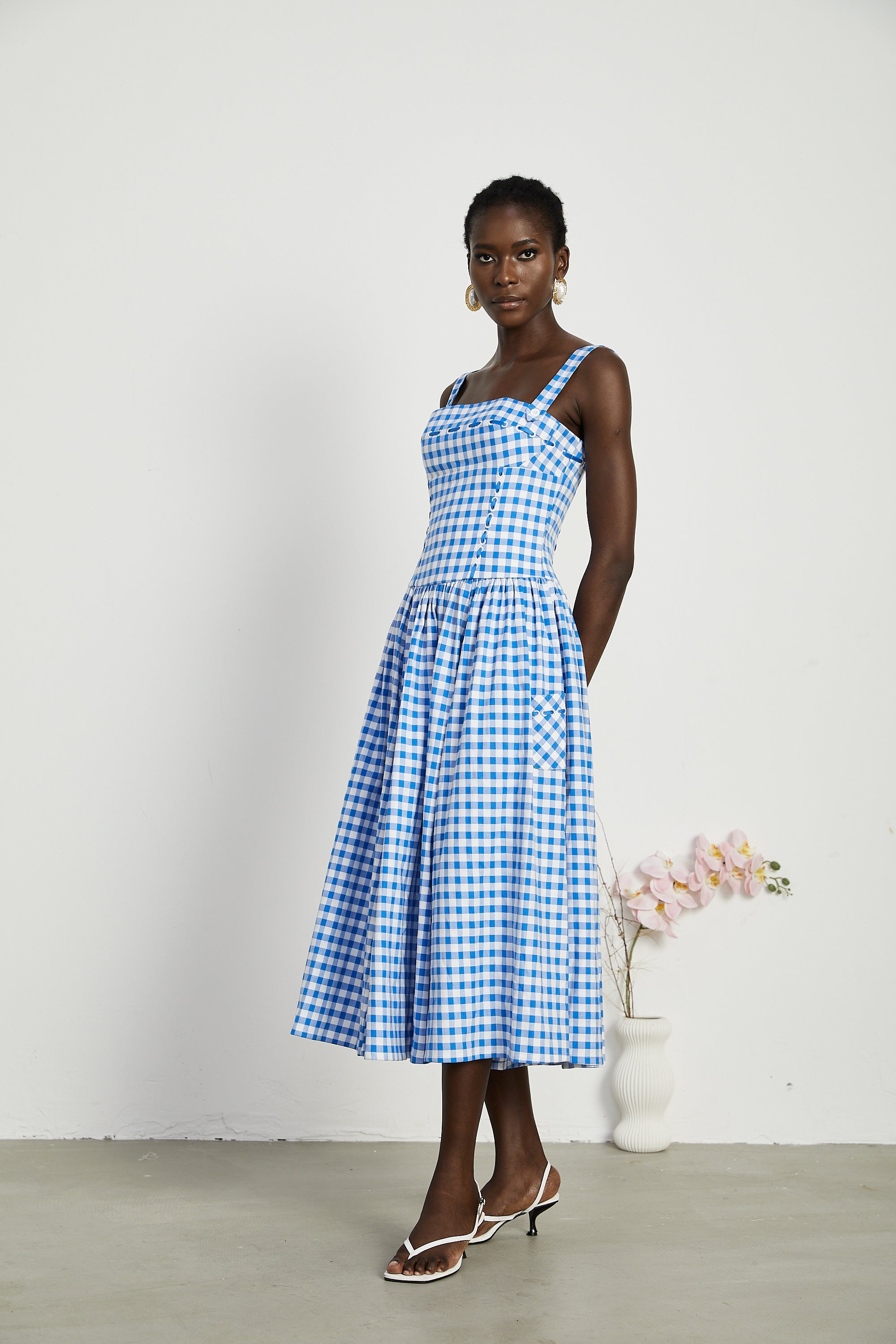 Diane gingham midi dress (Final Sale-US Only)